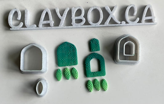 Moroccan Arch Dangle Cutter Set – 3 Piece Polymer Clay Cutter – Earring Clay Tool