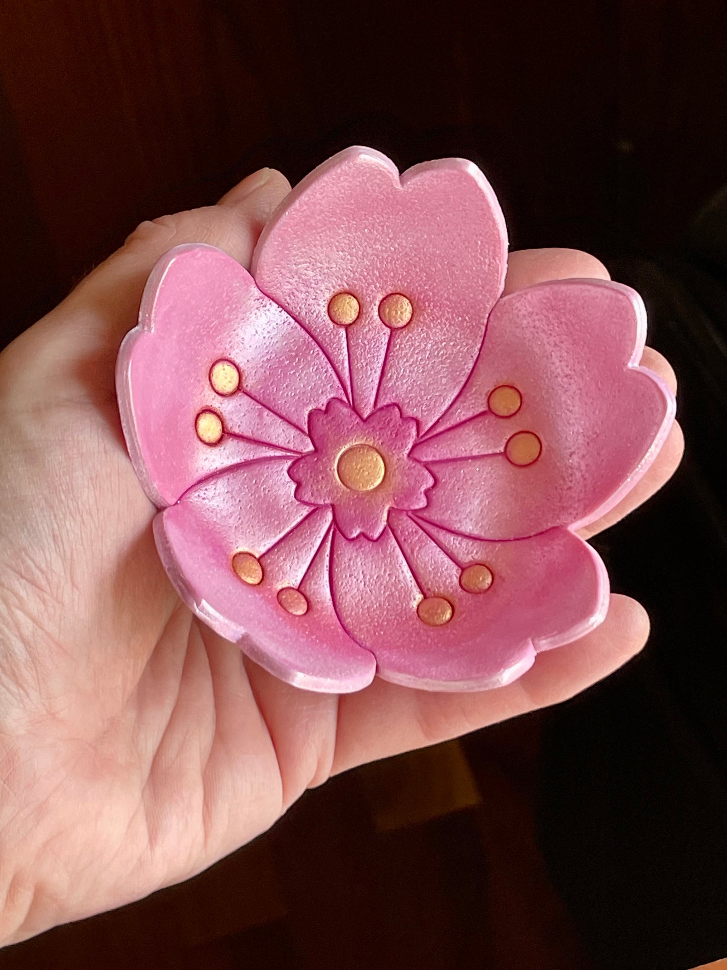 Cherry Blossom Large Clay Stamp and Matching Cutter Set