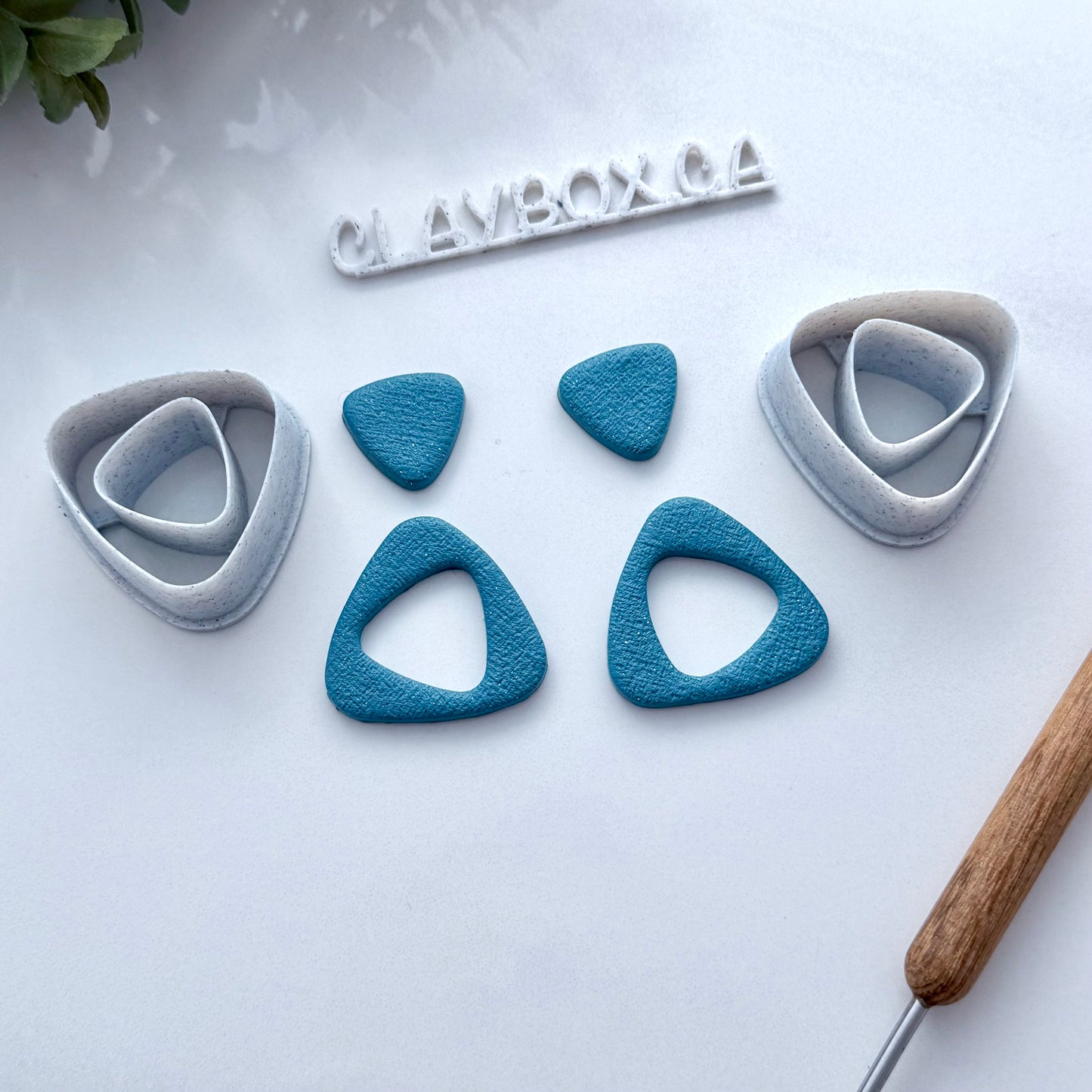 Twisted Triangle Donut Cutter Pair – Polymer Clay Jewelry Tools