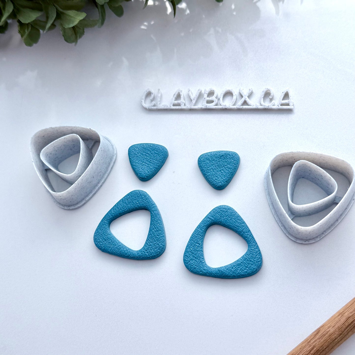 Twisted Triangle Donut Cutter Pair – Polymer Clay Jewelry Tools