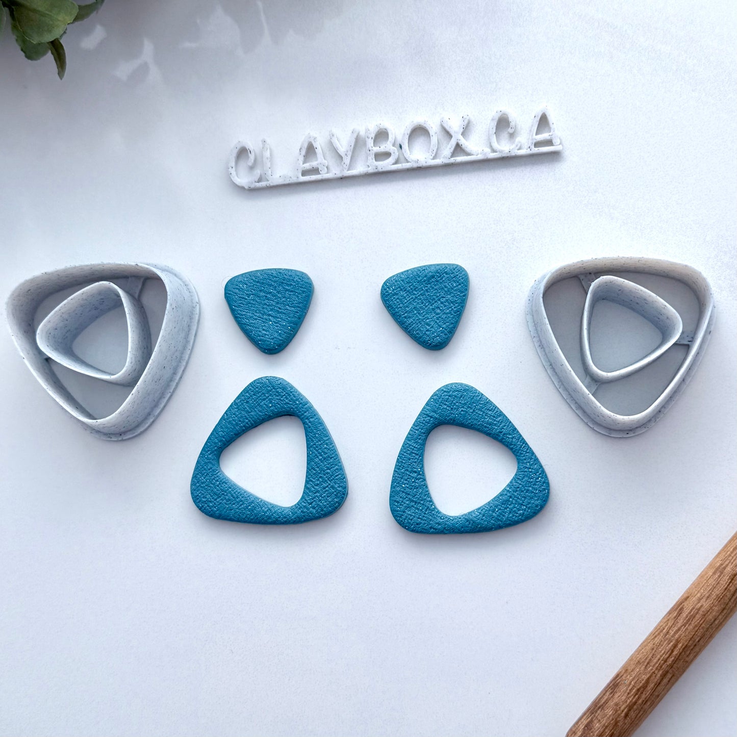 Twisted Triangle Donut Cutter Pair – Polymer Clay Jewelry Tools
