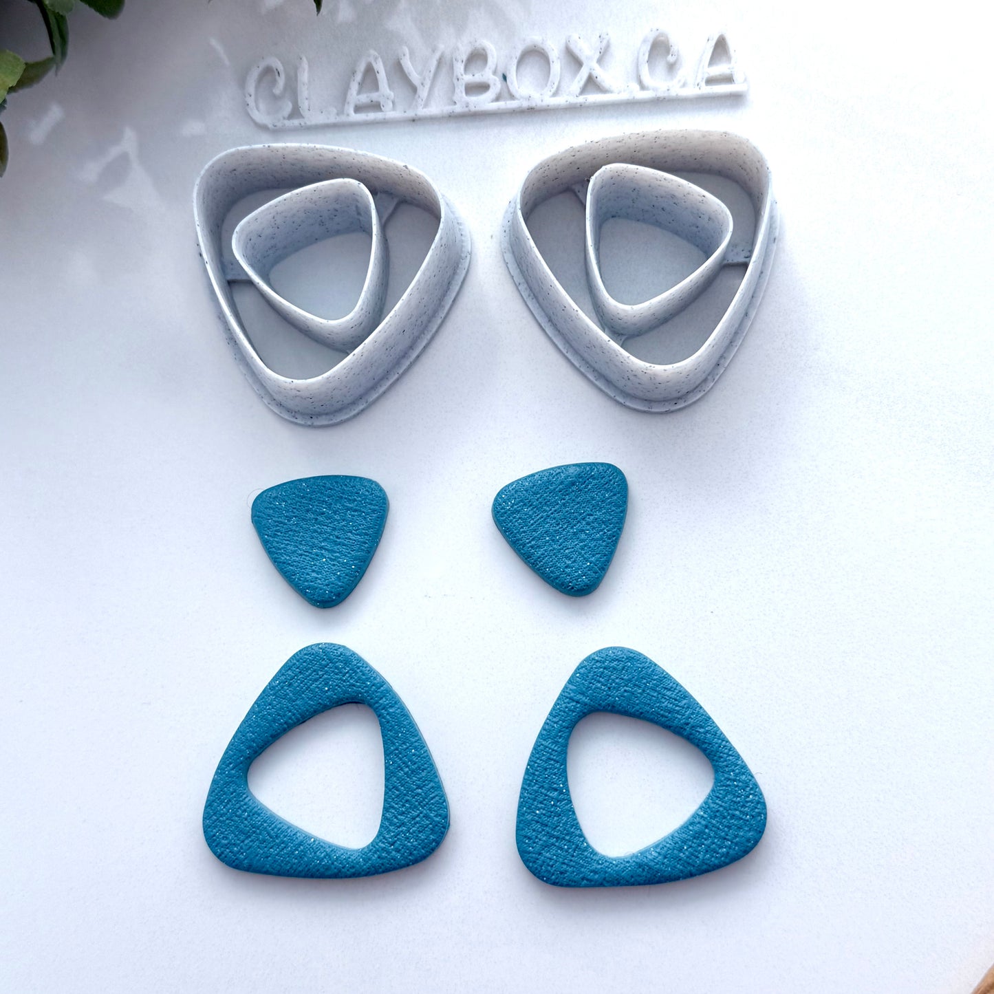 Twisted Triangle Donut Cutter Pair – Polymer Clay Jewelry Tools