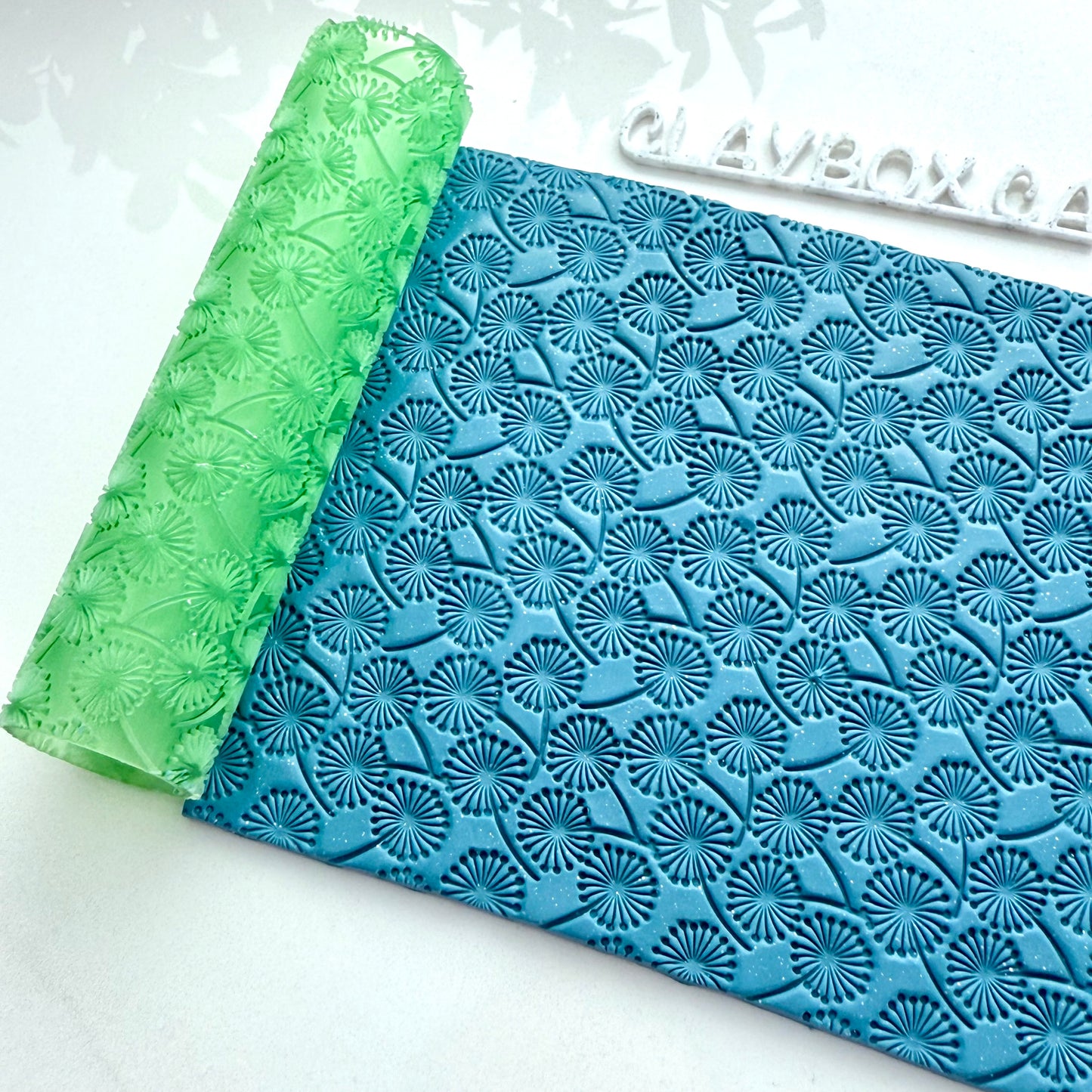 Dandelion Texture Roller for Polymer Clay – 4” Floral Pattern Tool
