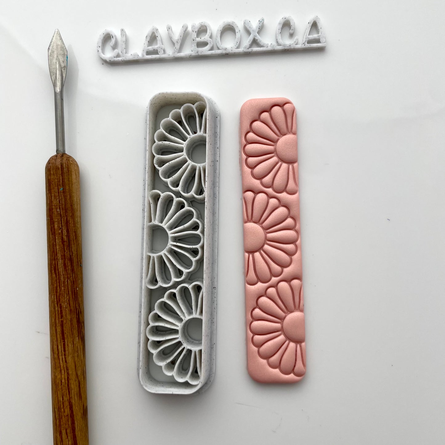 Daisy Barrette Polymer Clay Cutter – 3D Printed Hair Clip Tool