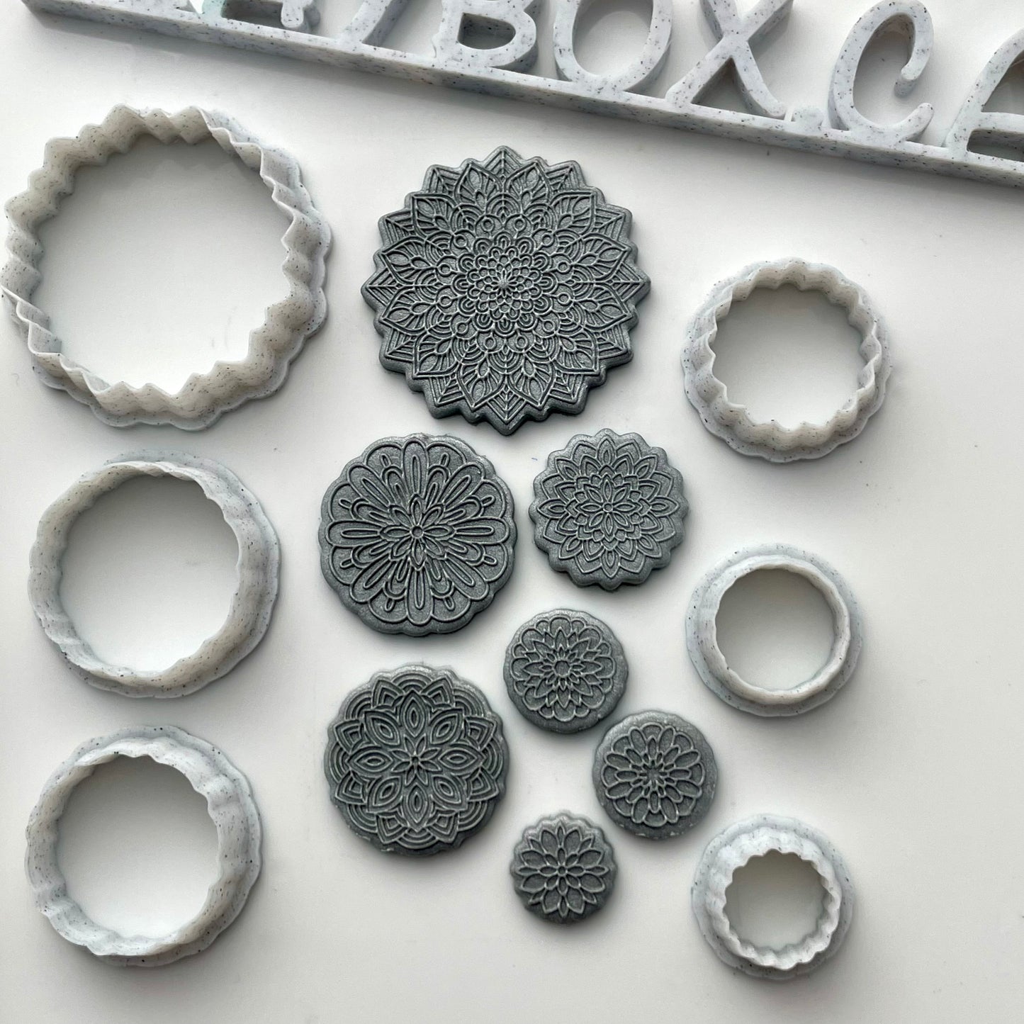 Mandala texture mat and matching cutters