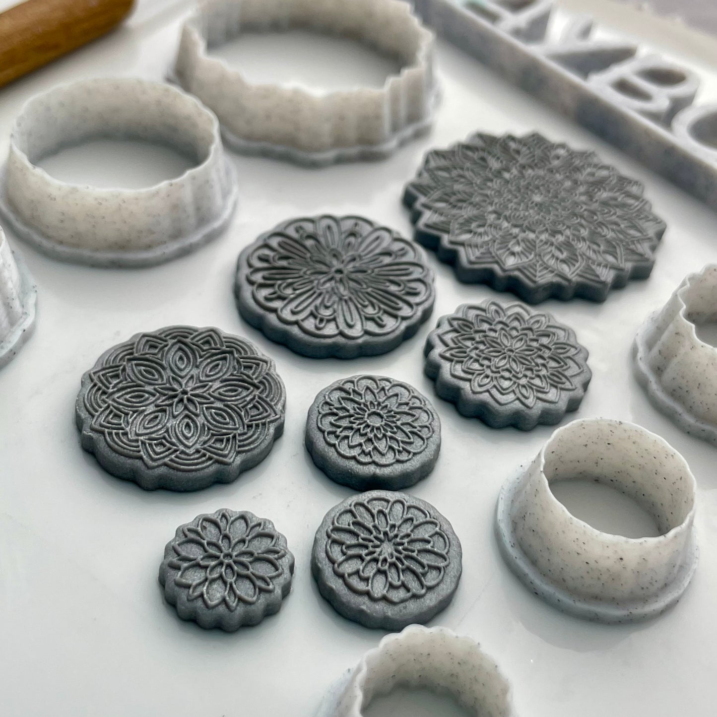 Mandala texture mat and matching cutters