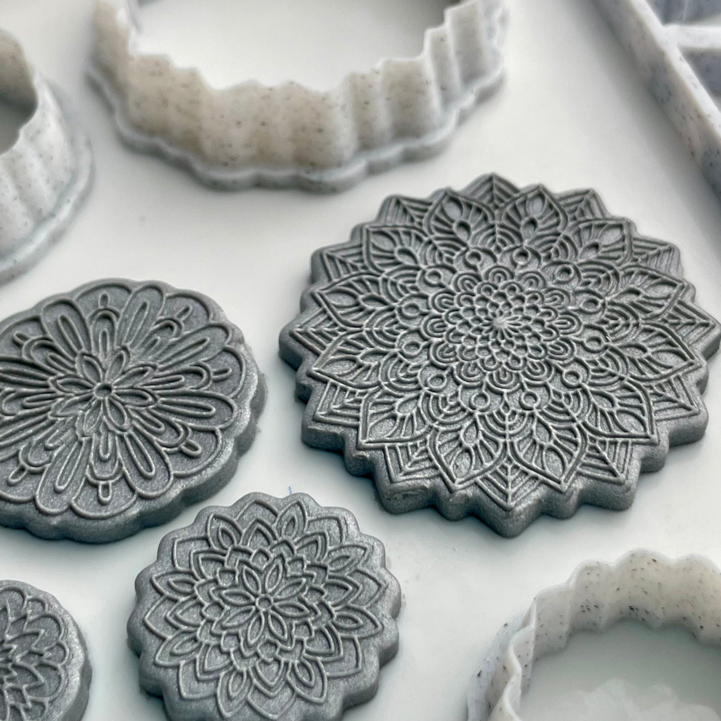 Mandala texture mat and matching cutters