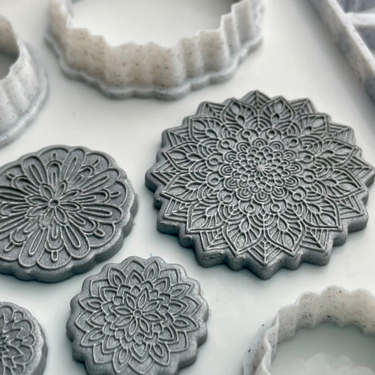 Mandala texture mat and matching cutters