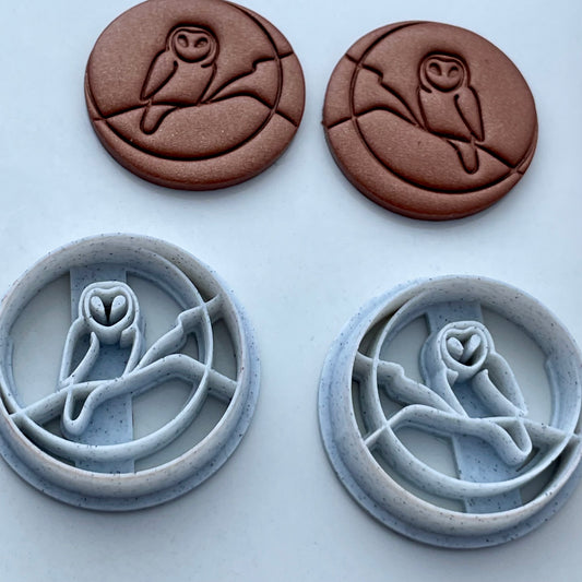 Owl and moon cutter pair