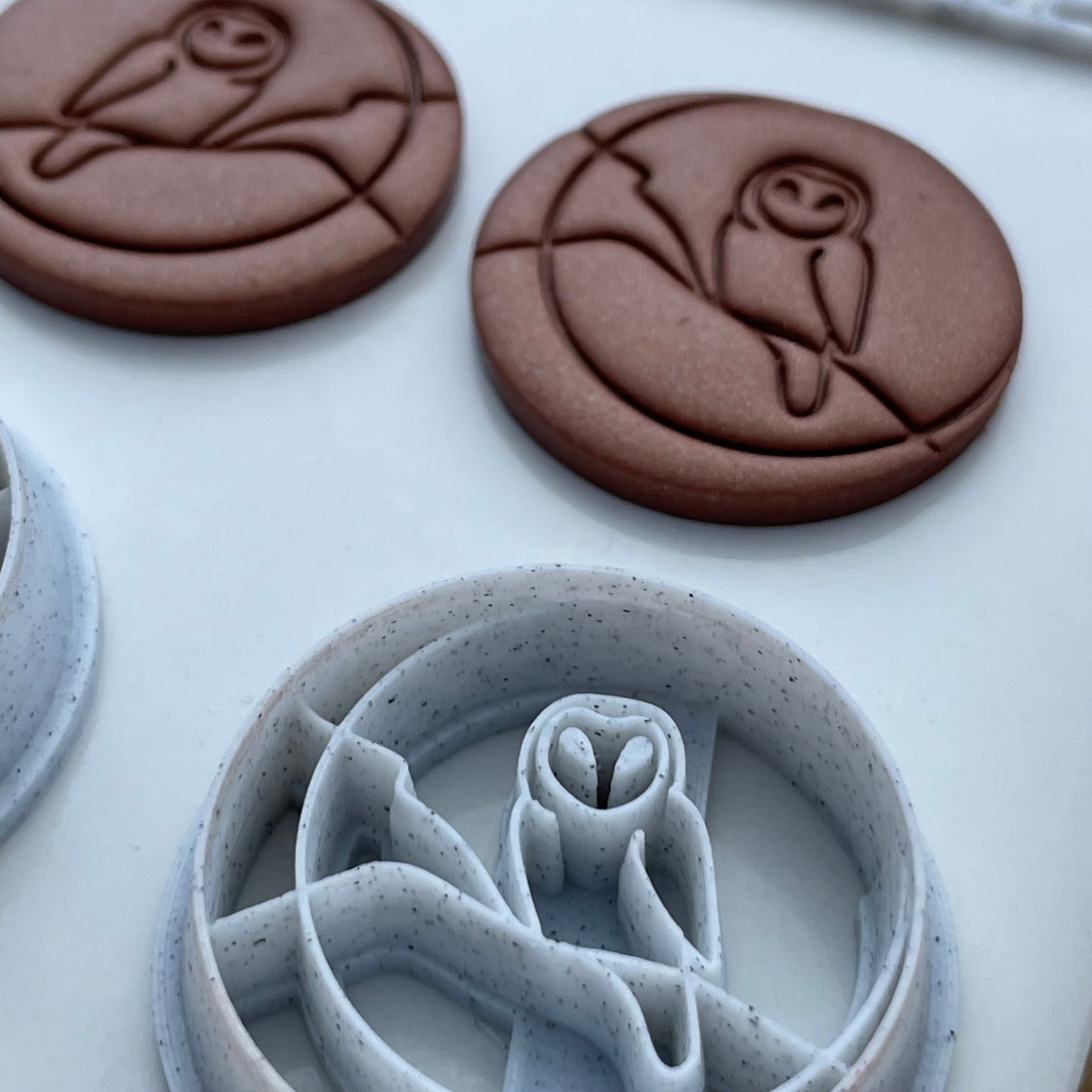 Owl and moon cutter pair
