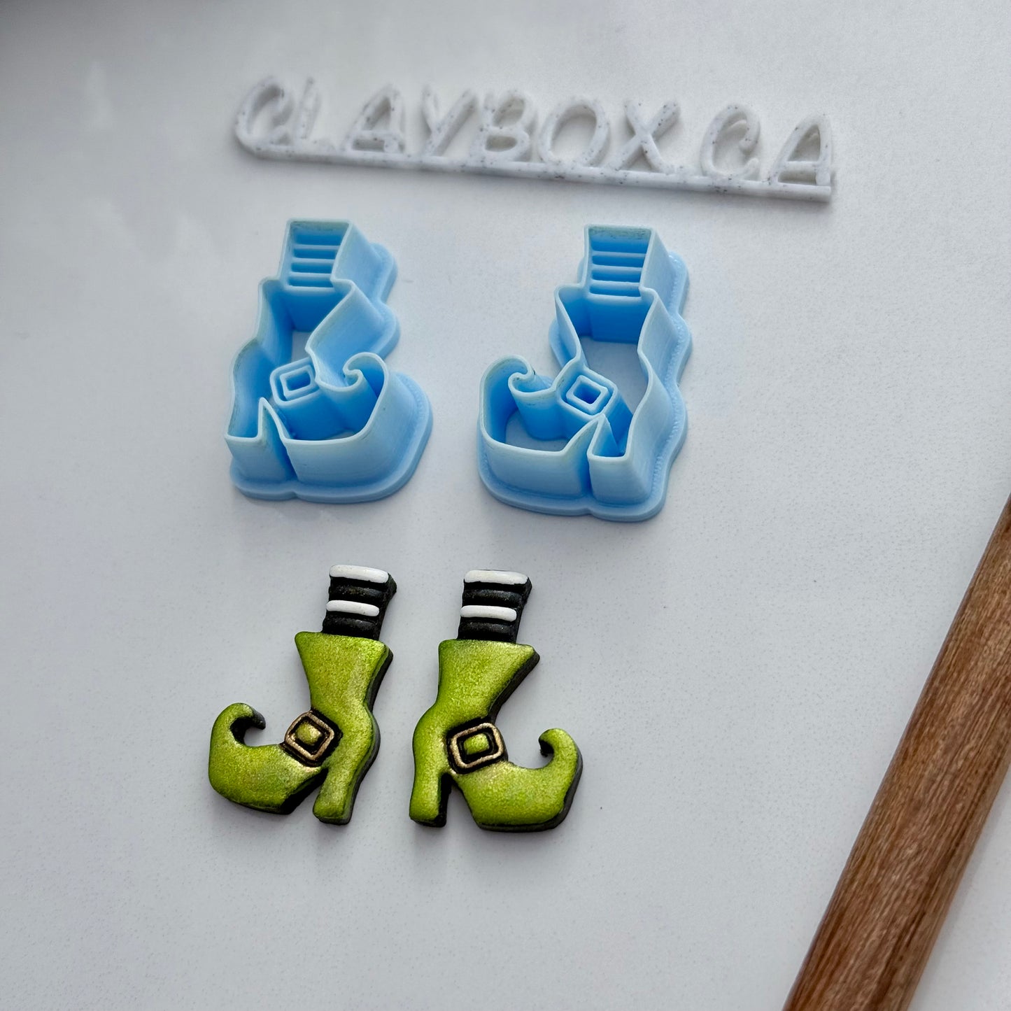 Wicked Witch Boots Cutter Pair – Polymer Clay Cutters – Left & Right Set – Tapered Edge for Sharp Cuts (Copy)