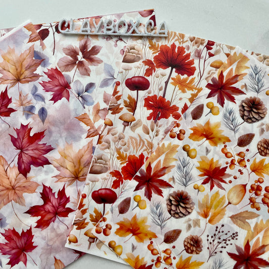 Image transfers - Fall leaves