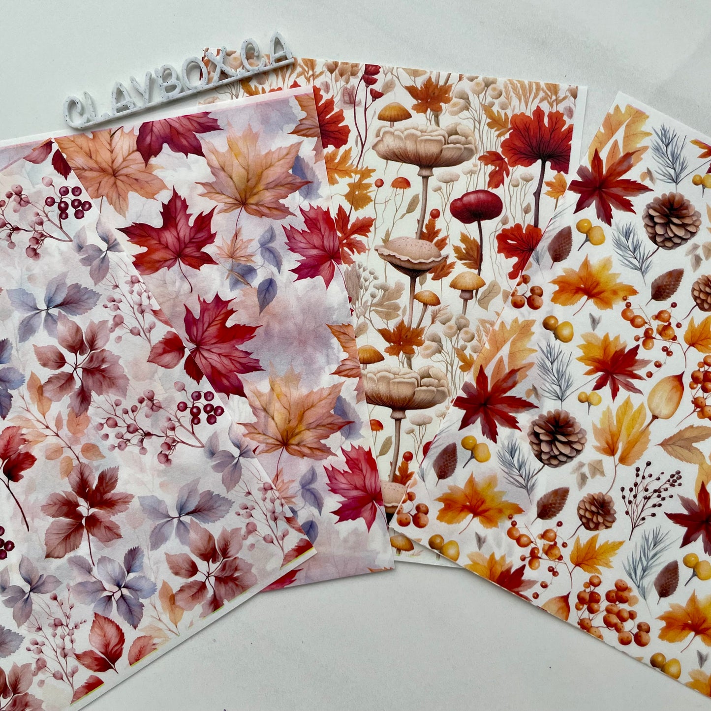 Image transfers - Fall leaves