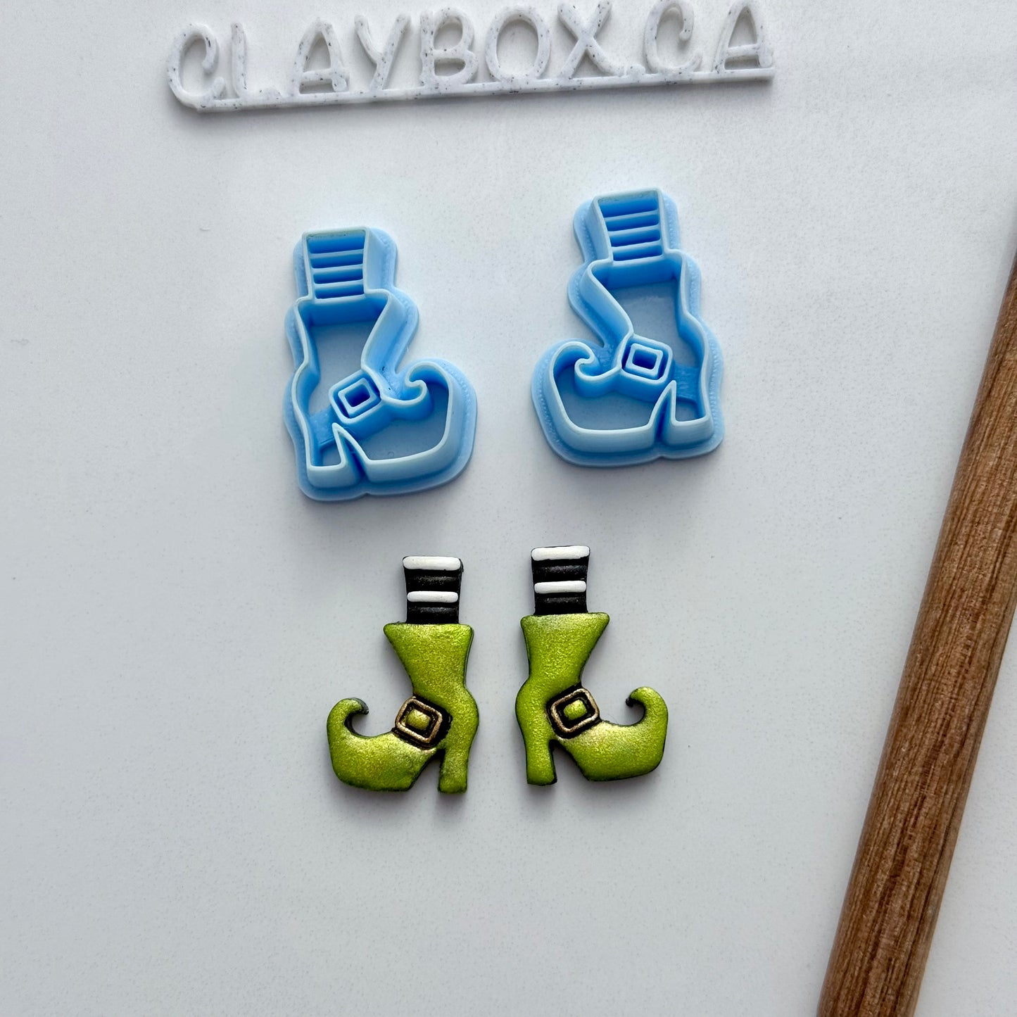 Wicked Witch Boots Cutter Pair – Polymer Clay Cutters – Left & Right Set – Tapered Edge for Sharp Cuts (Copy)