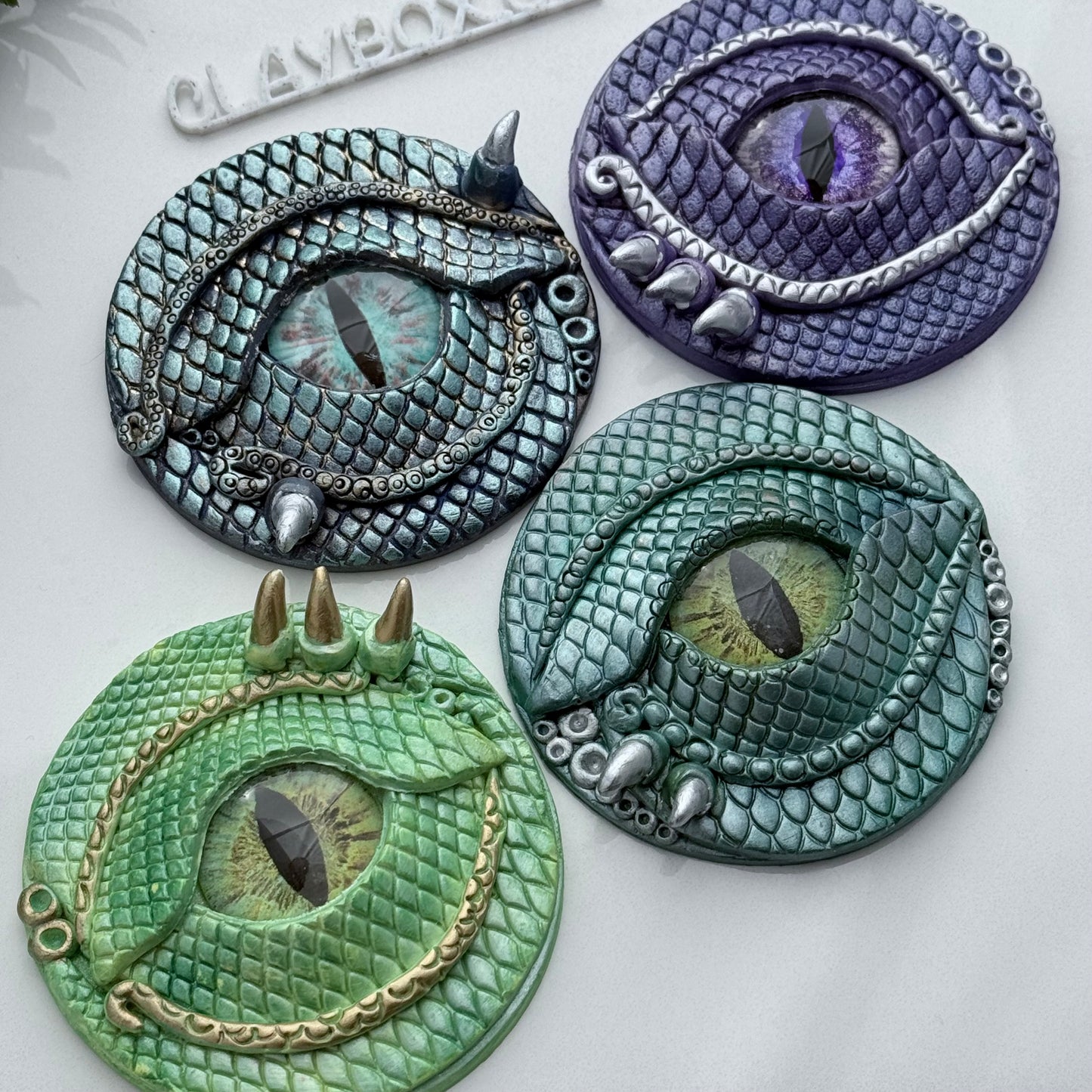 Dragon Eye Polymer Clay Cutter Set – 5 Size Options – Includes Cutters & Detail Stamps