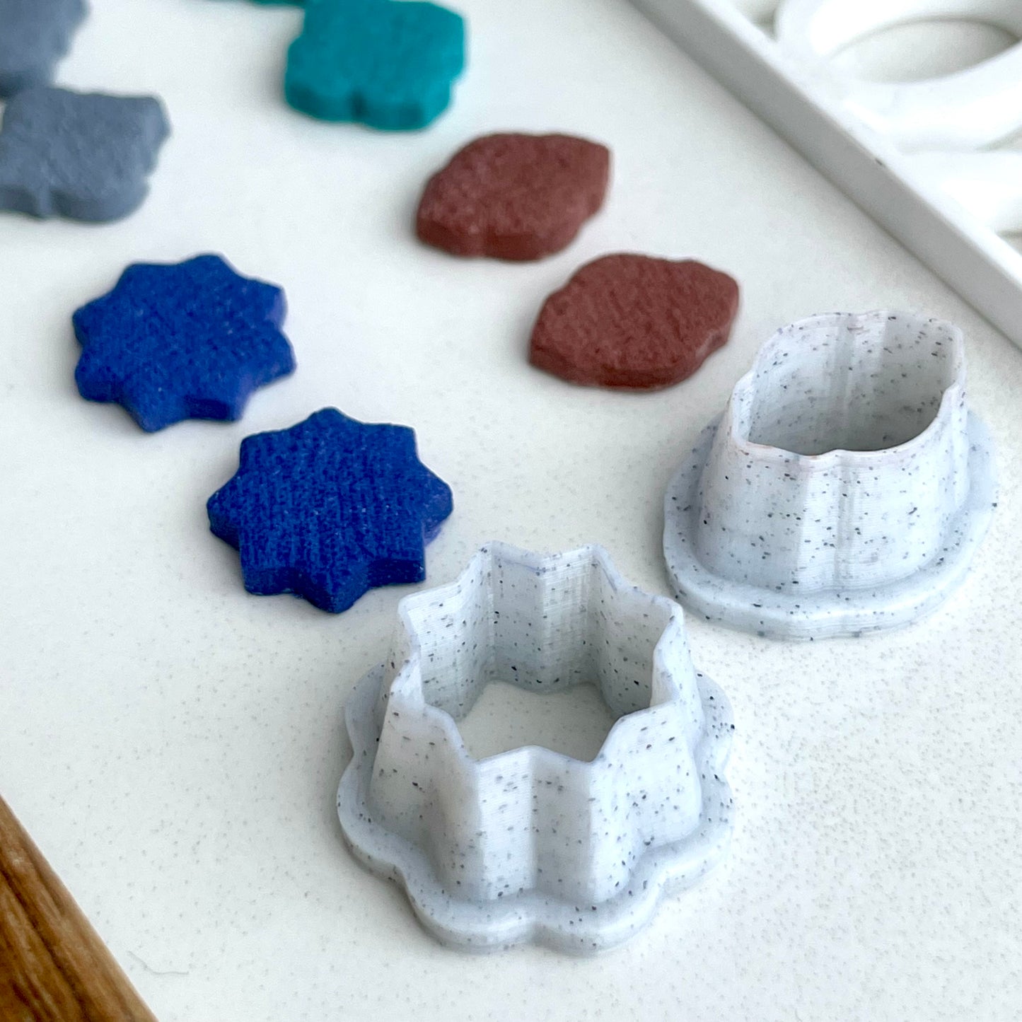 Moroccan shapes stud cutter set - made for polymer clay