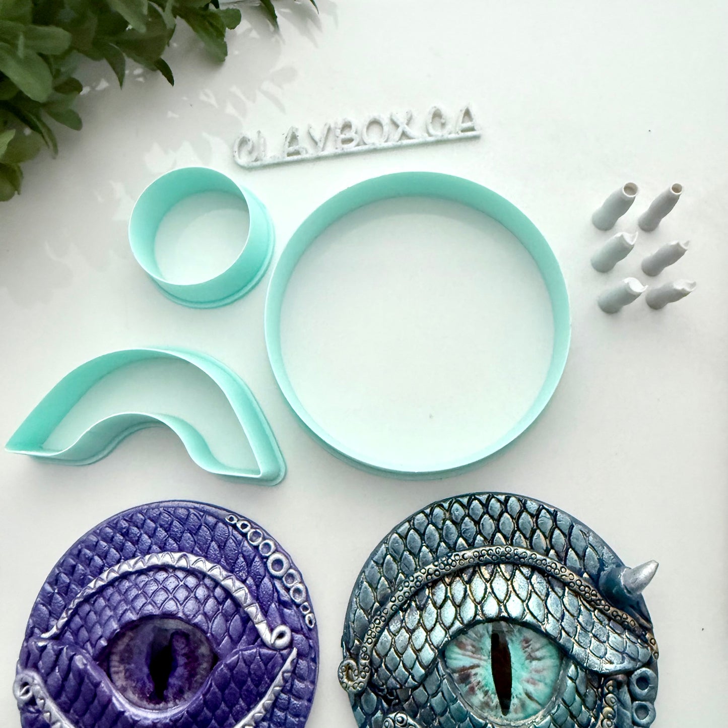 Dragon Eye Polymer Clay Cutter Set – 5 Size Options – Includes Cutters & Detail Stamps