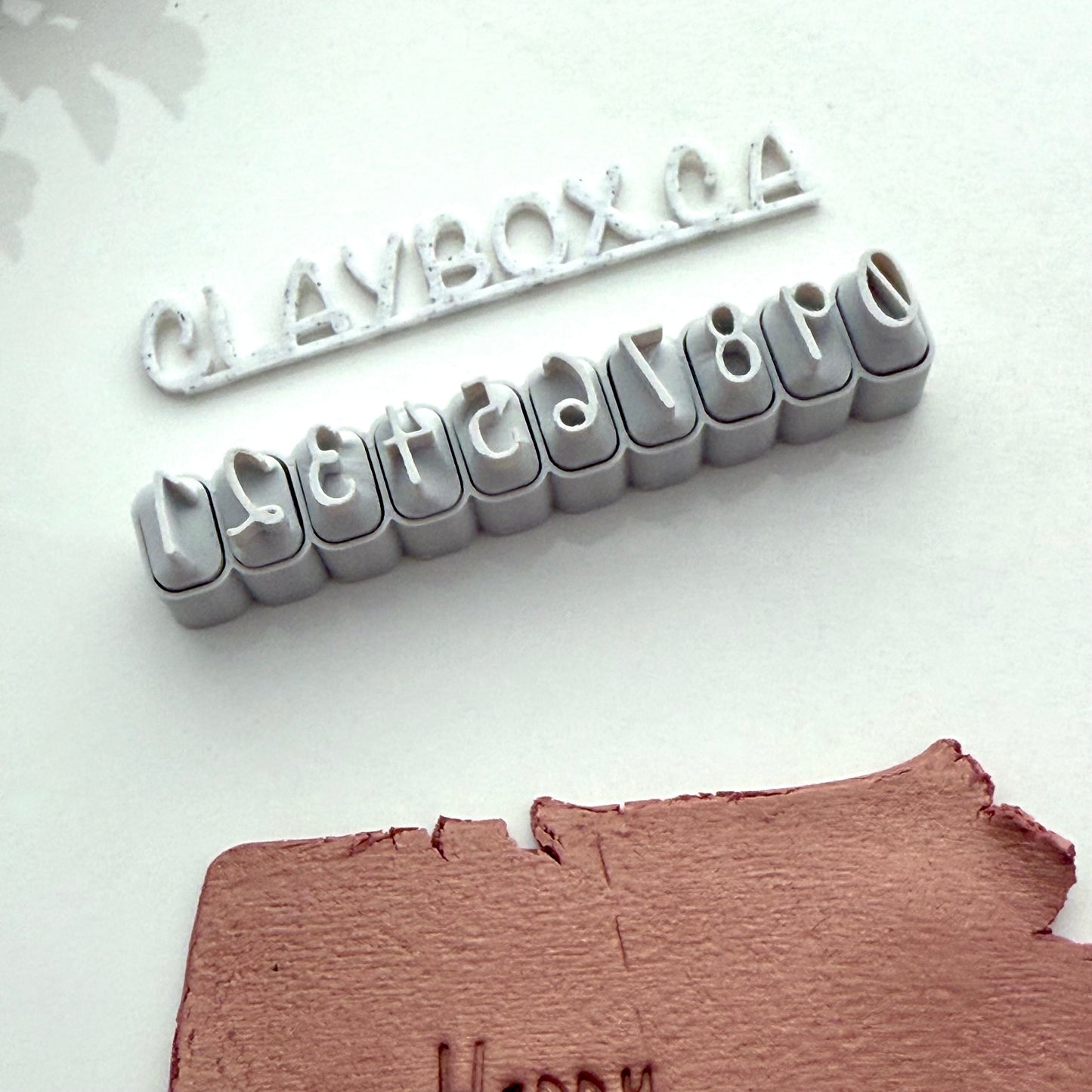Narrow Handwriting Alphabet Stamp Set – Polymer Clay Letter Stamps