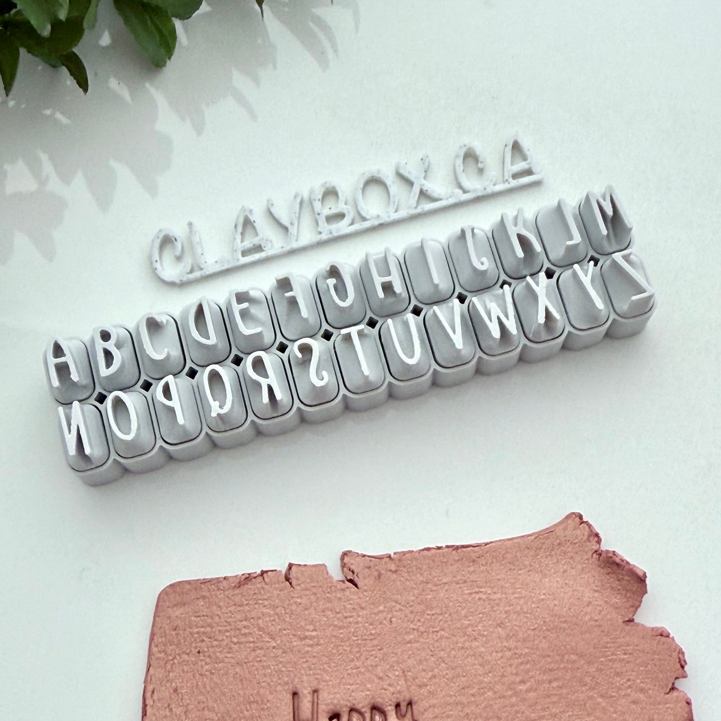 Narrow Handwriting Alphabet Stamp Set – Polymer Clay Letter Stamps
