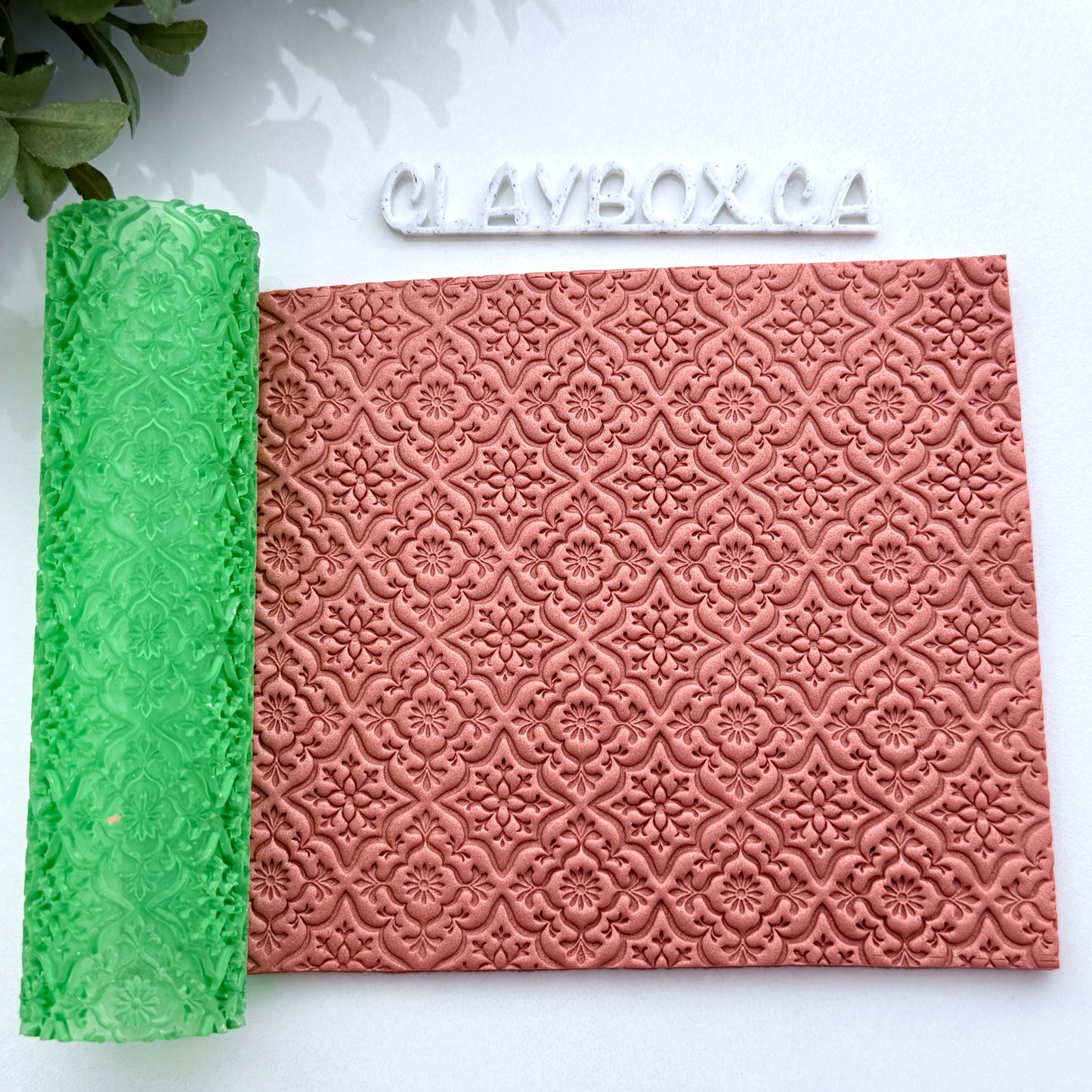 Floral Tiles Texture Roller for Polymer Clay