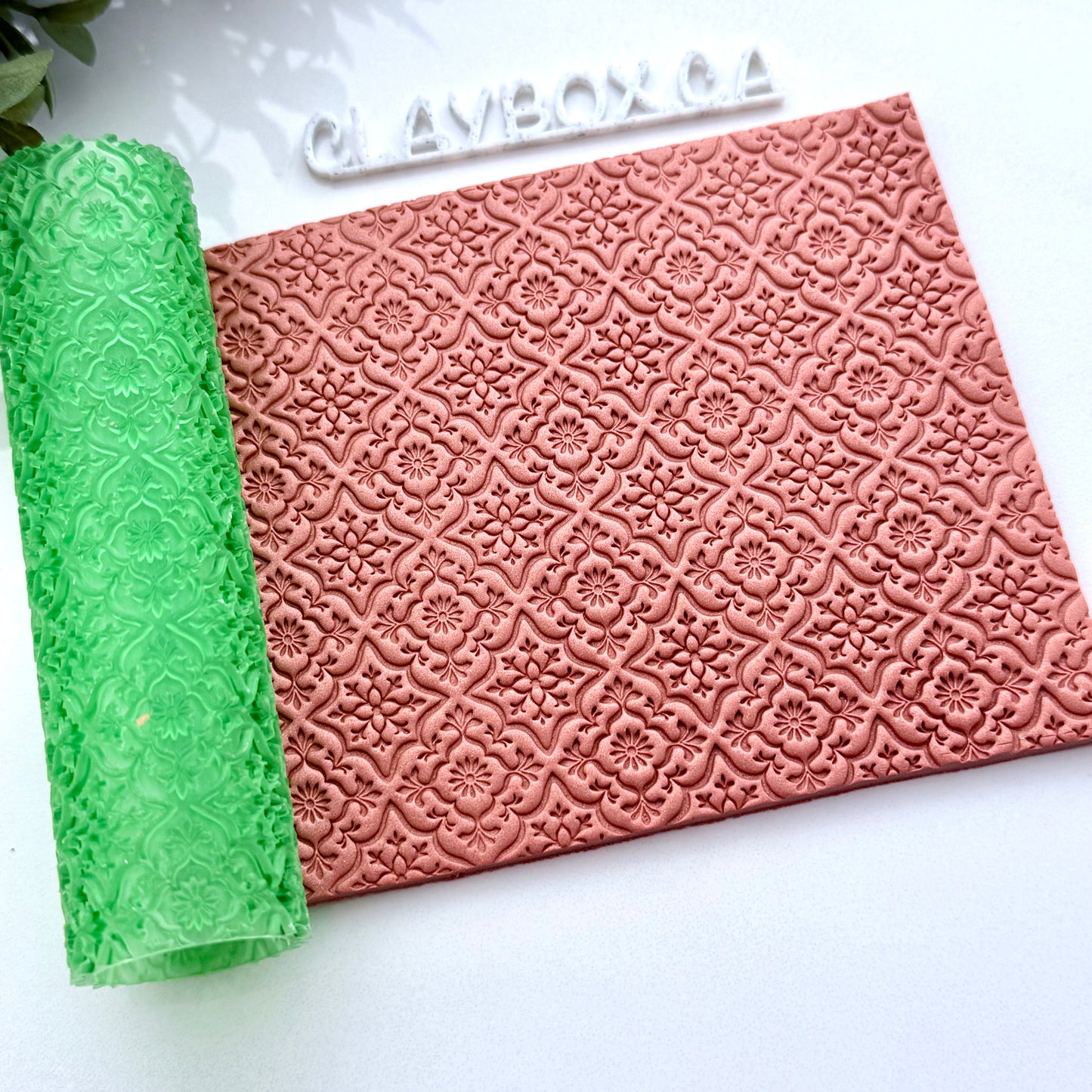 Floral Tiles Texture Roller for Polymer Clay