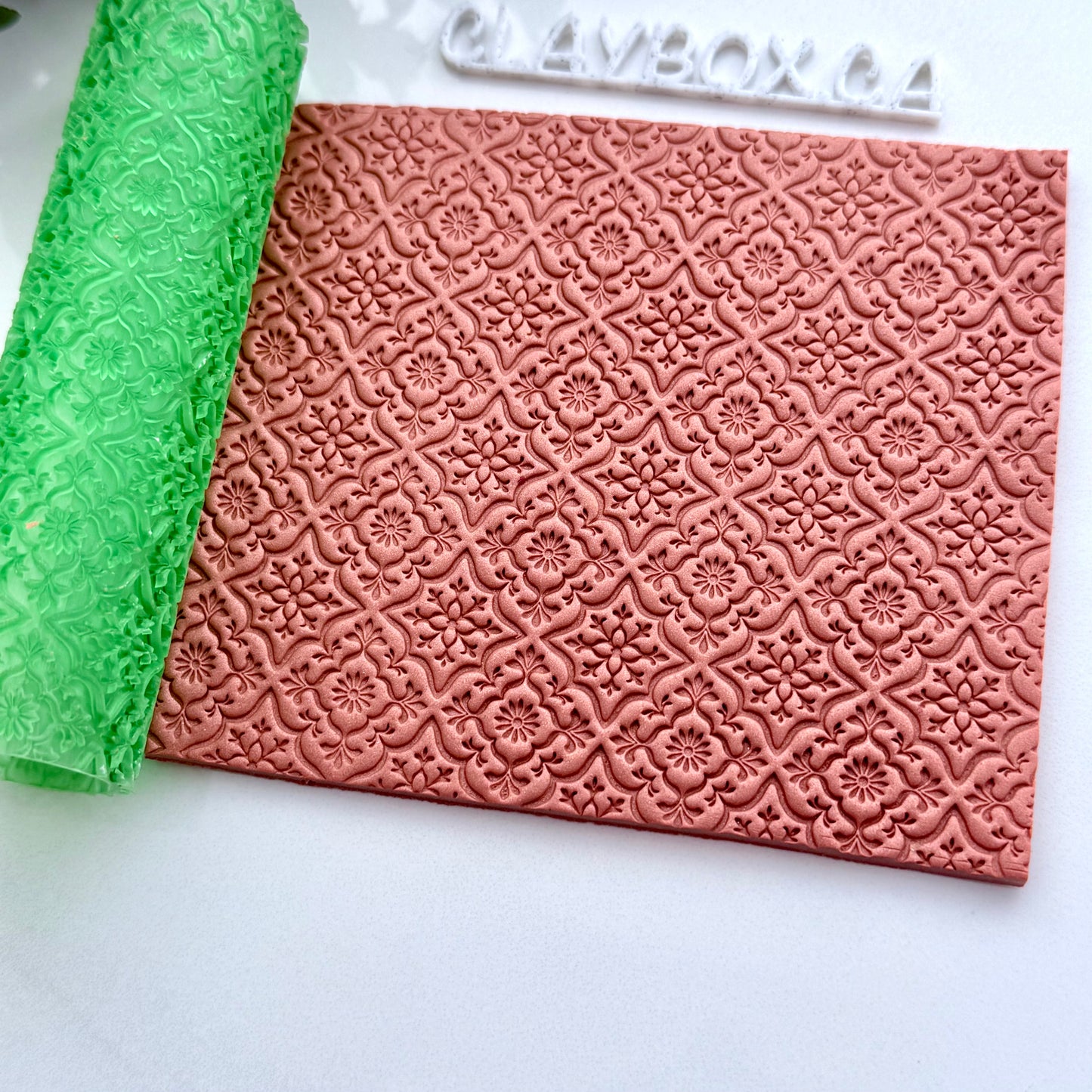 Floral Tiles Texture Roller for Polymer Clay