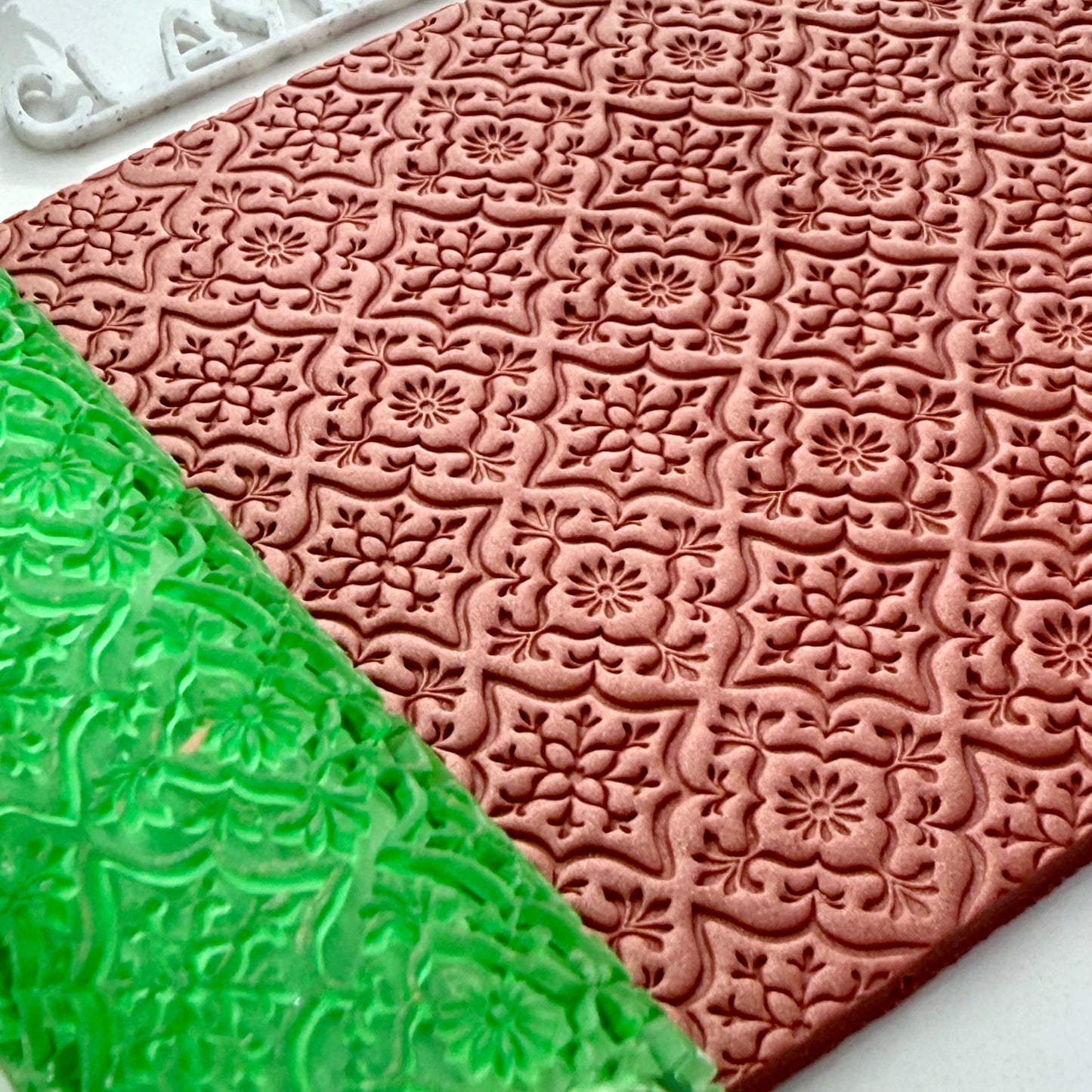 Floral Tiles Texture Roller for Polymer Clay