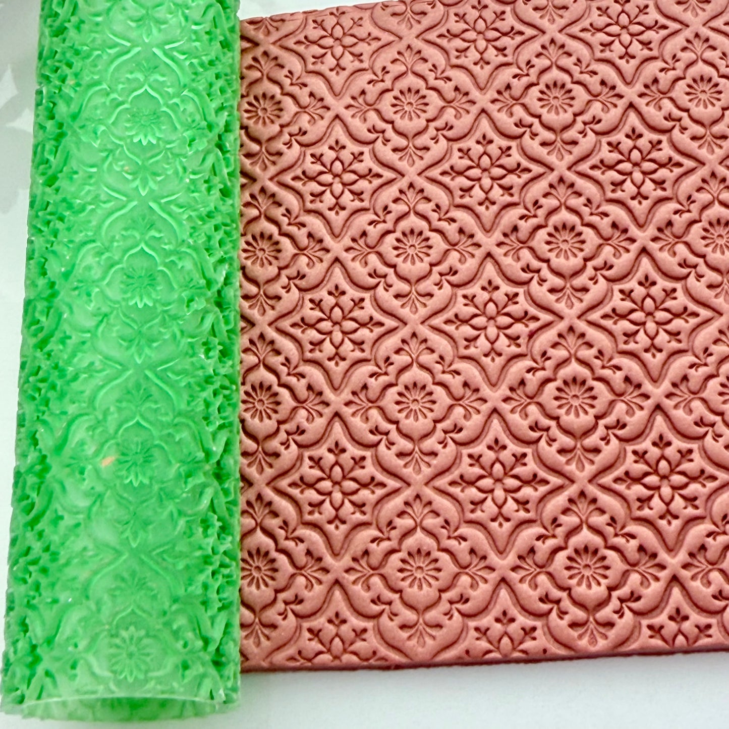 Floral Tiles Texture Roller for Polymer Clay