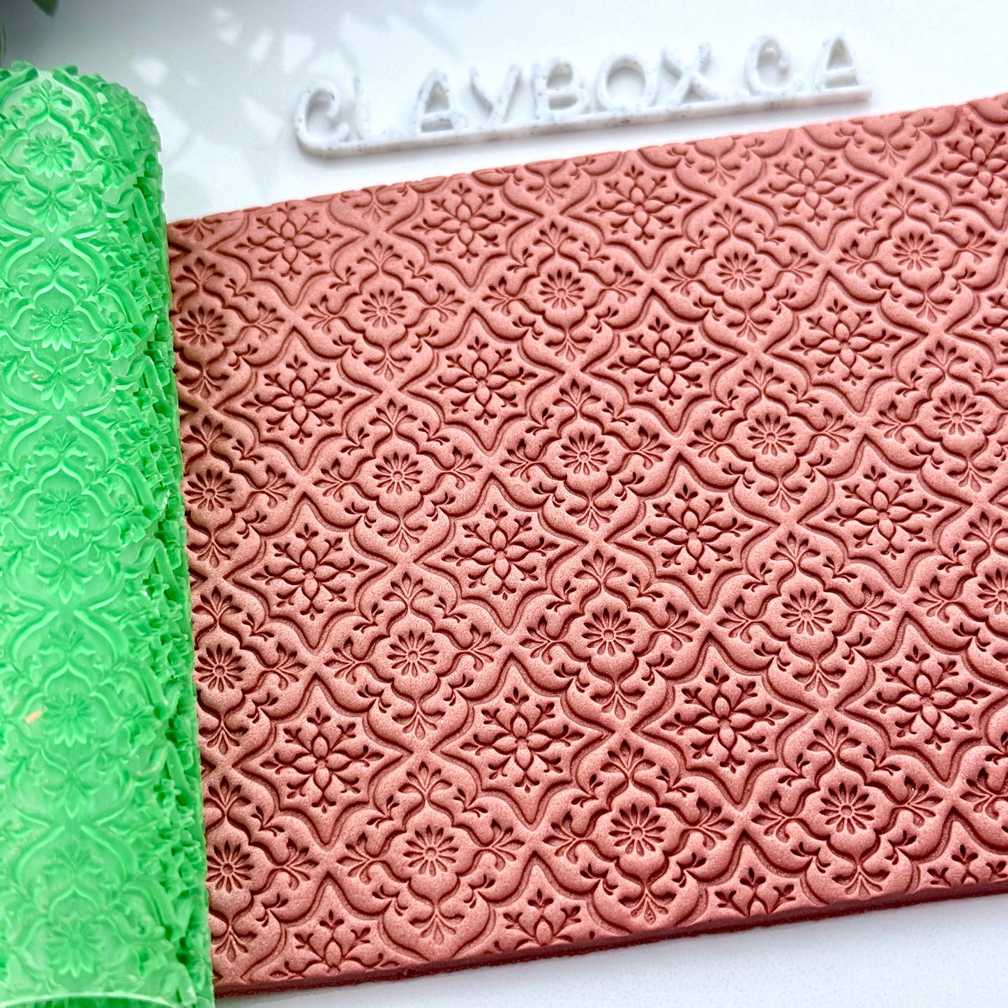 Floral Tiles Texture Roller for Polymer Clay