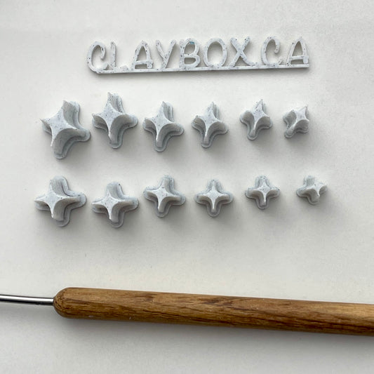 Star stamp set - made for use with polymer clay