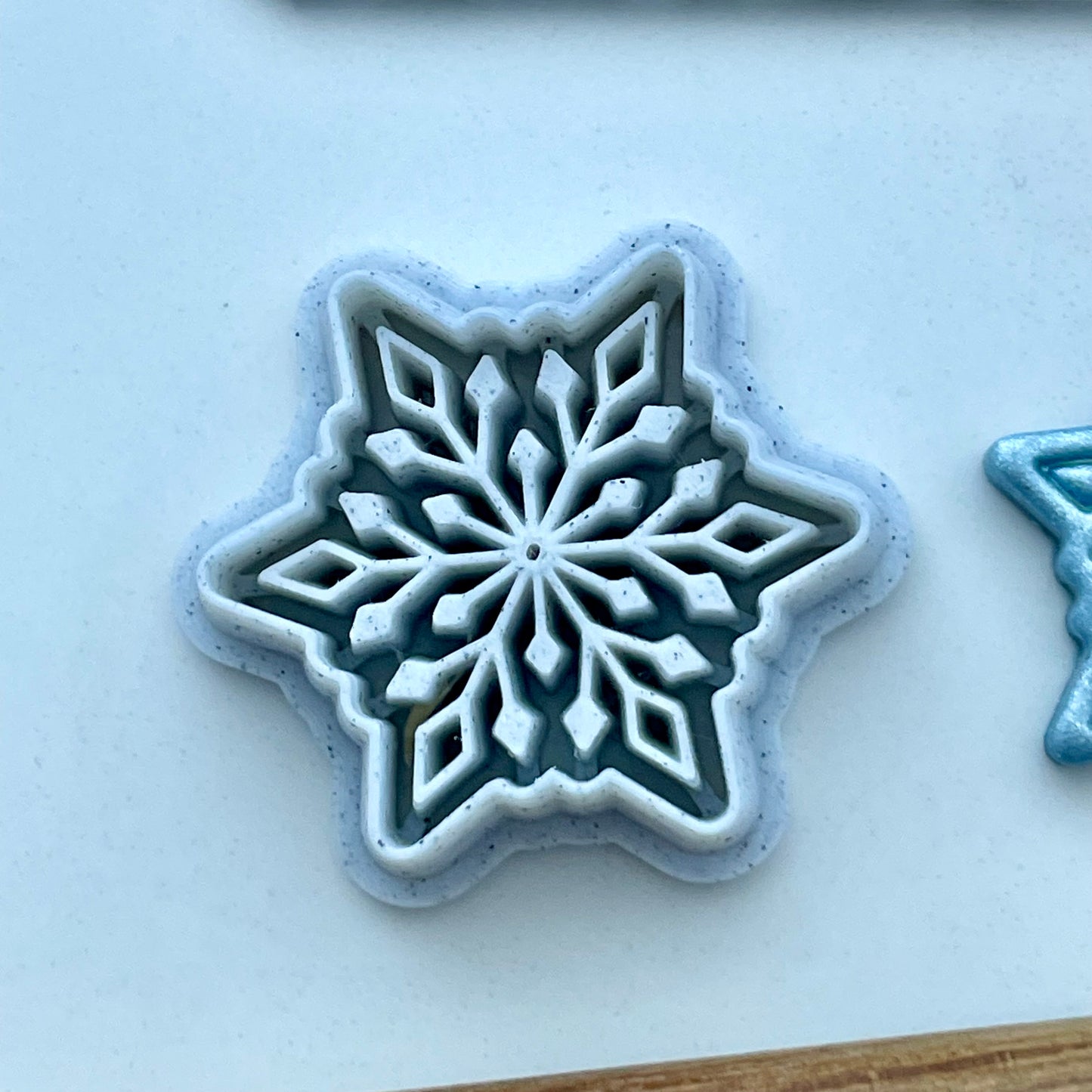 Snowflake combined stamp/cutter