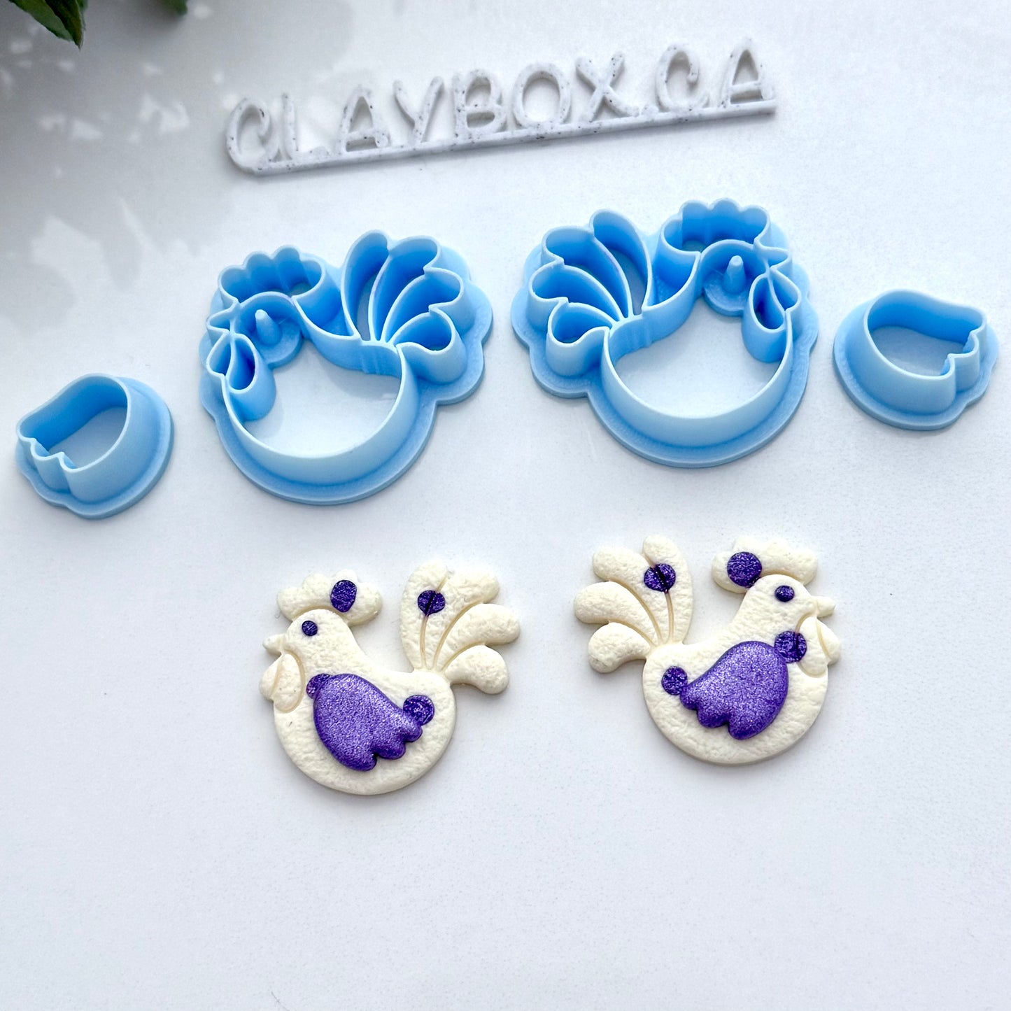 Whimsical Chicken, Rooster & Chick Cutter Set – Polymer Clay Tools