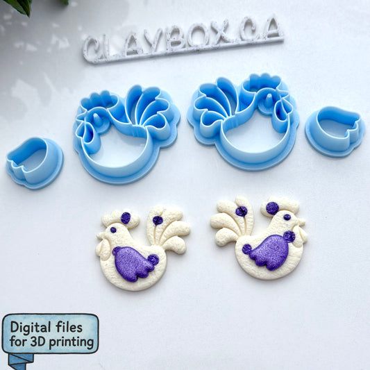 Whimsical Rooster Cutter – Digital STL Files (8 Sizes)