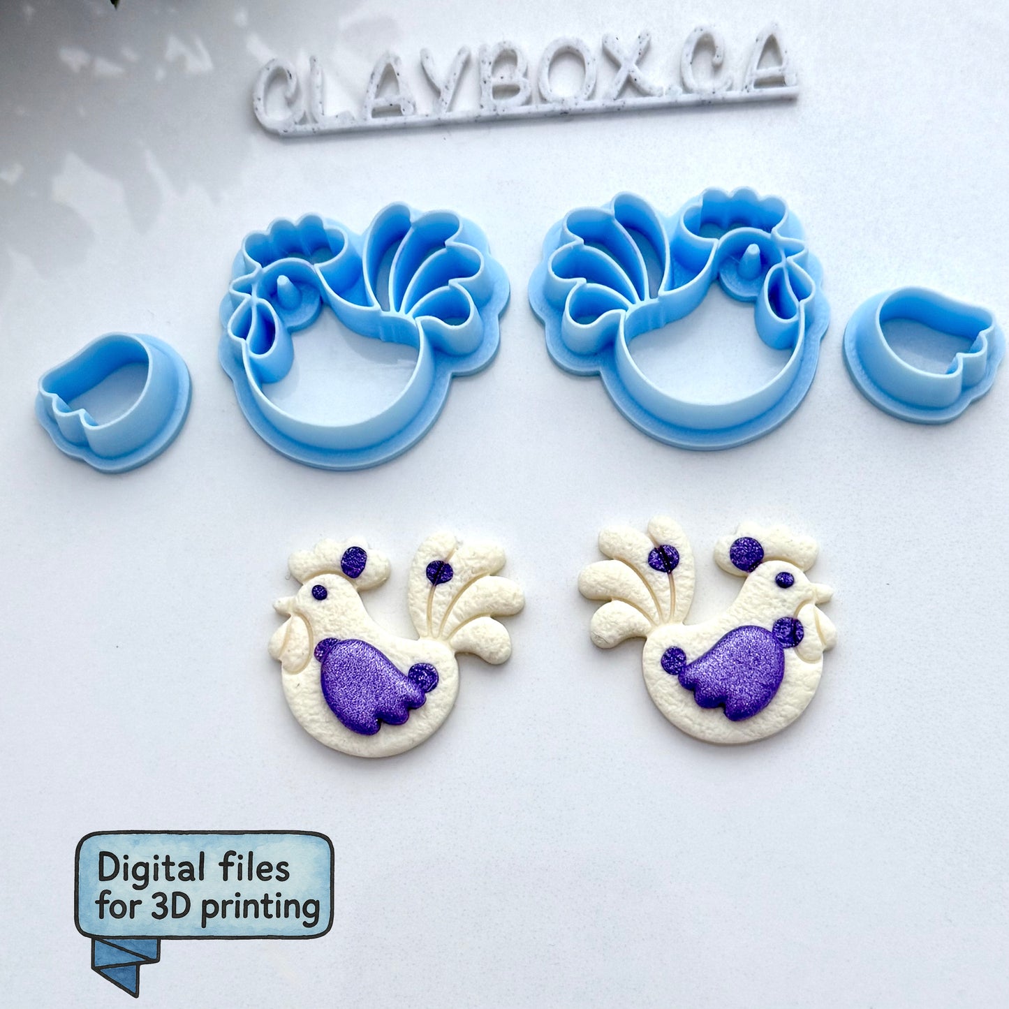 Whimsical Rooster Cutter – Digital STL Files (8 Sizes)