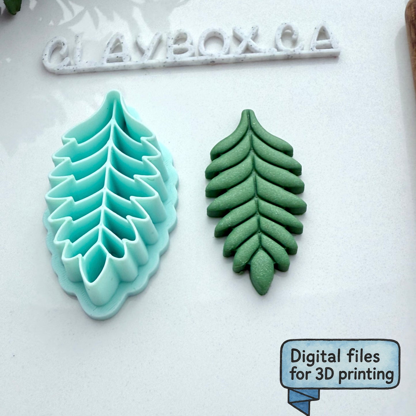 Fern Polymer Clay Cutter – Digital STL Files (12 Sizes)