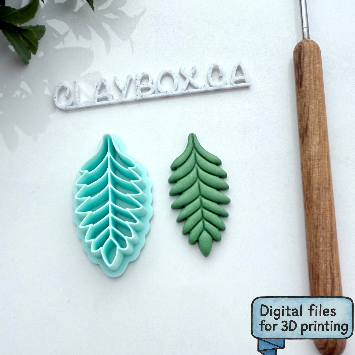 Fern Polymer Clay Cutter – Digital STL Files (12 Sizes)