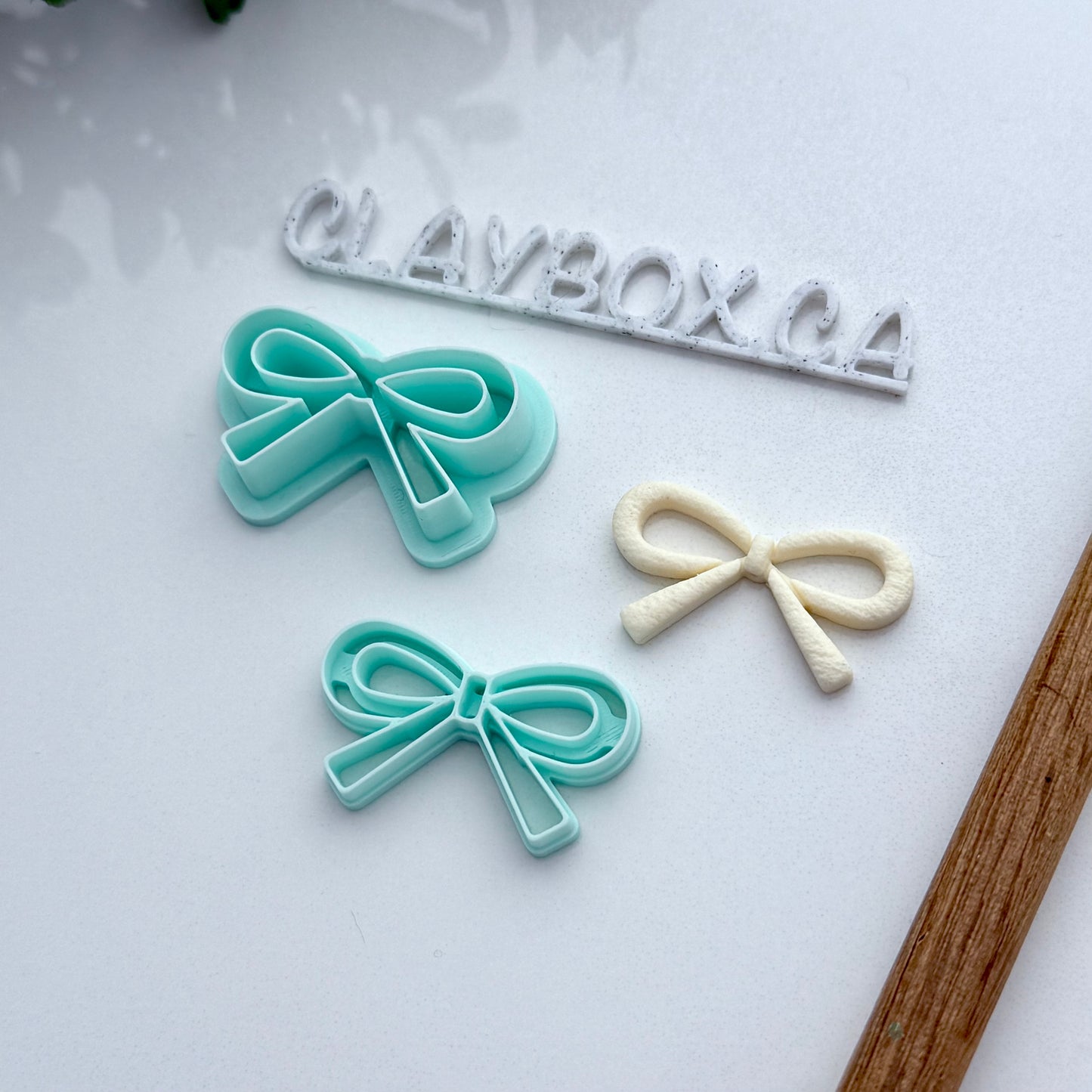 Skinny Bow Stamp & Matching Cutter – Polymer Clay Tool Set