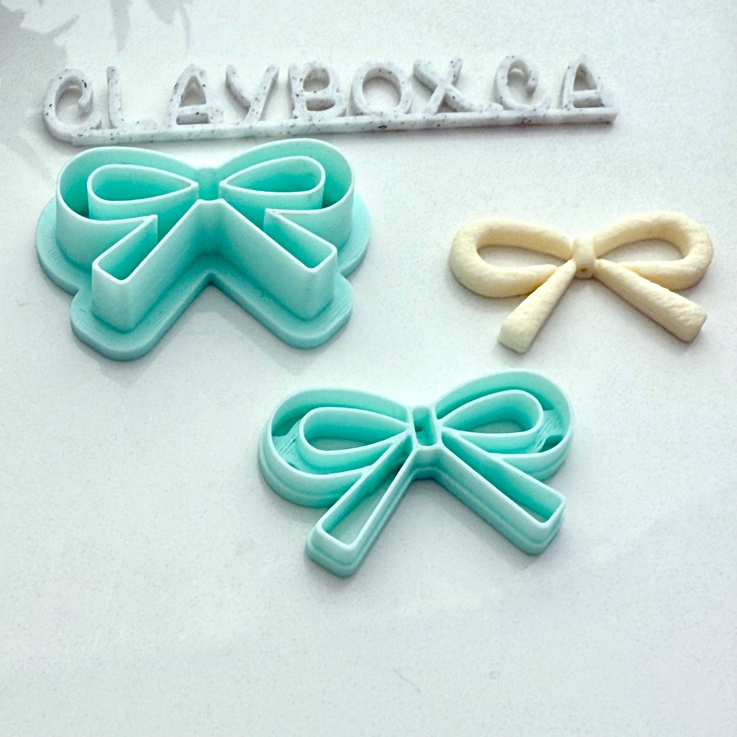 Skinny Bow Stamp & Matching Cutter – Polymer Clay Tool Set