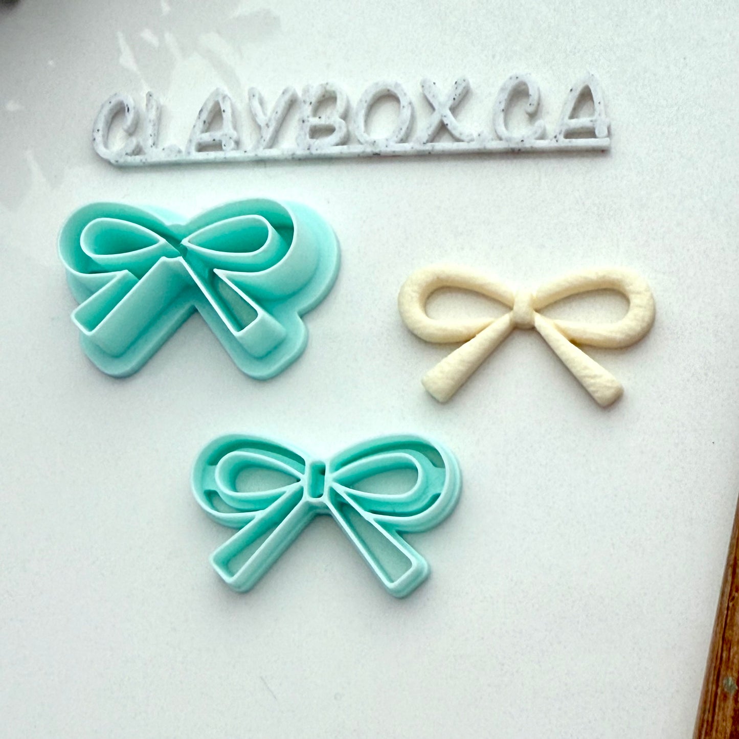 Skinny Bow Stamp & Matching Cutter – Polymer Clay Tool Set