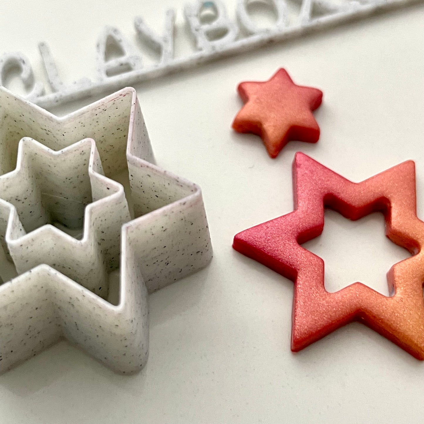 Star Donut Cutter – Polymer Clay Cutter – Nested Star Shape – Tapered Edge for Clean Cuts