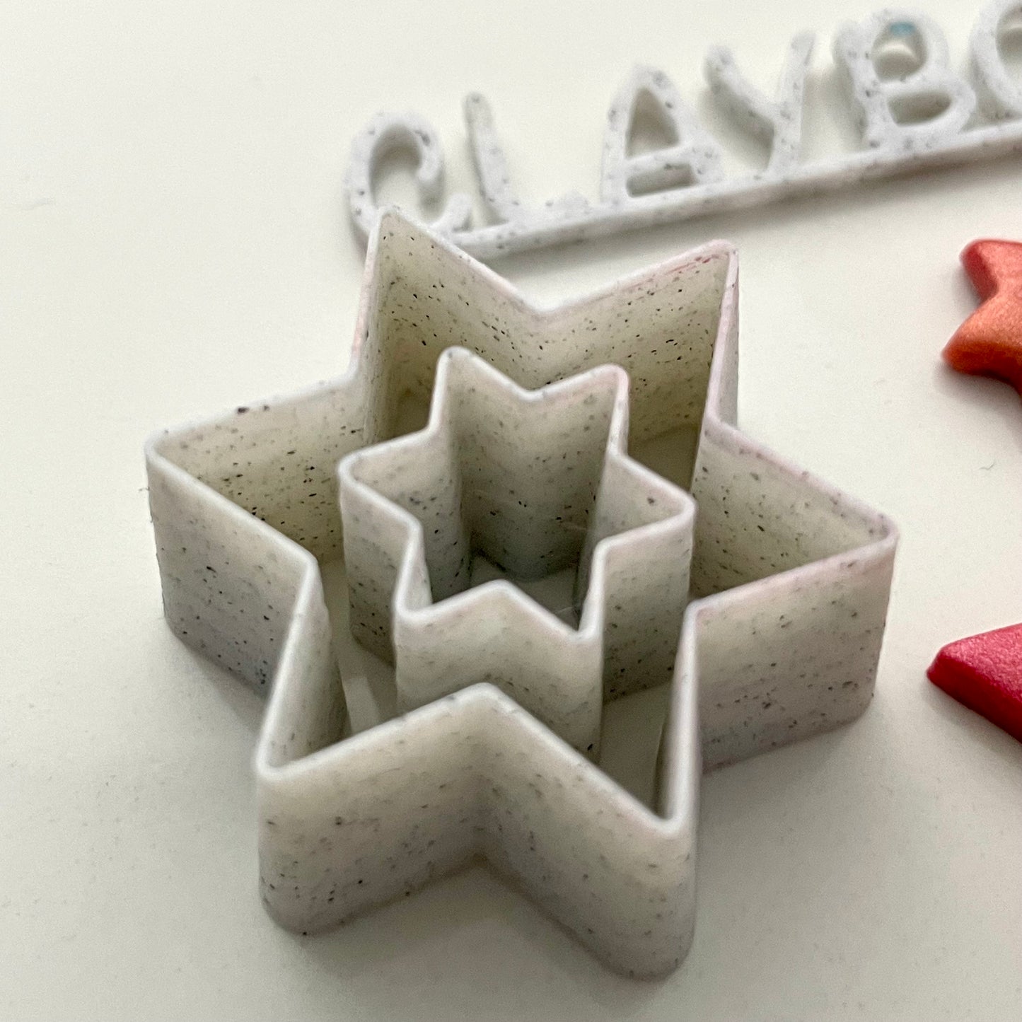 Star Donut Cutter – Polymer Clay Cutter – Nested Star Shape – Tapered Edge for Clean Cuts