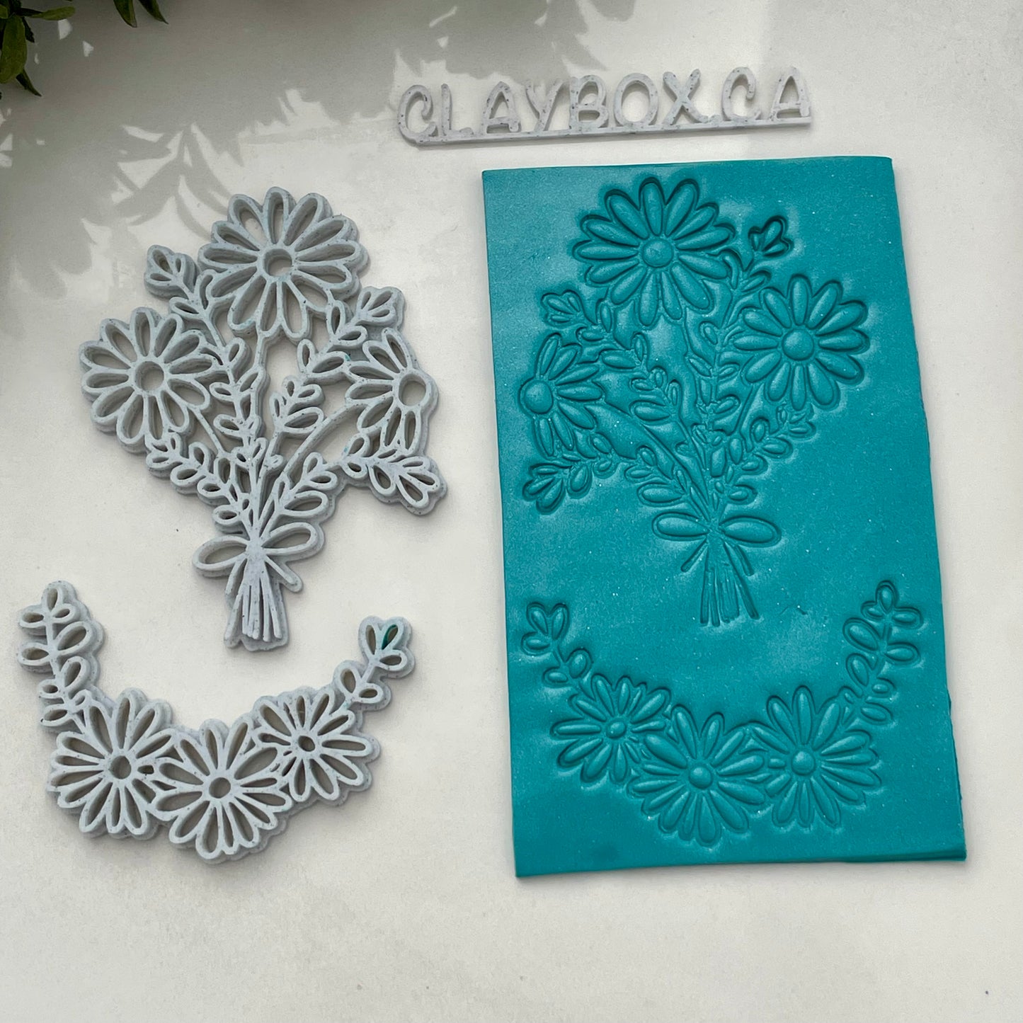 Chunky Daisy Polymer Clay Stamps – Mokume Gane Texture Set – 3D Printed