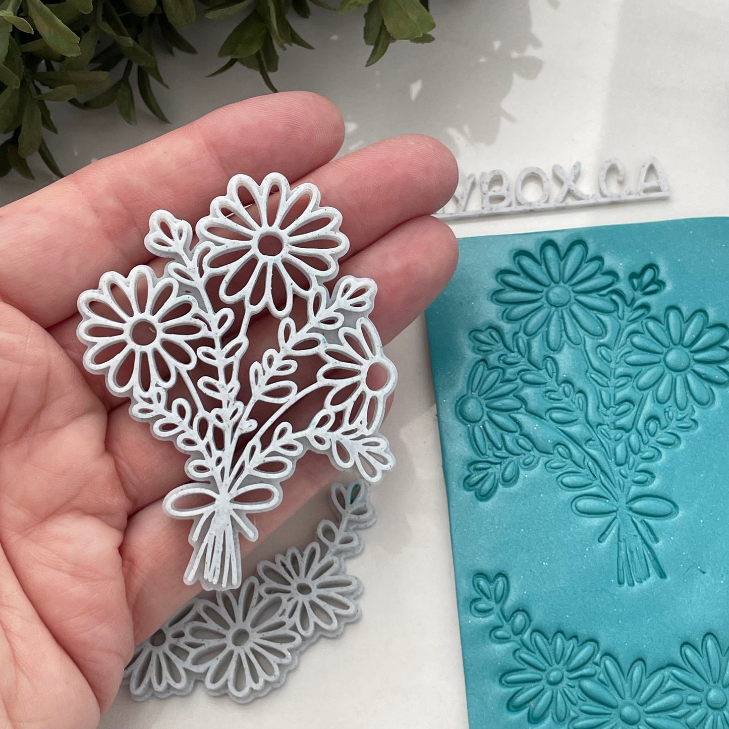 Chunky Daisy Polymer Clay Stamps – Mokume Gane Texture Set – 3D Printed