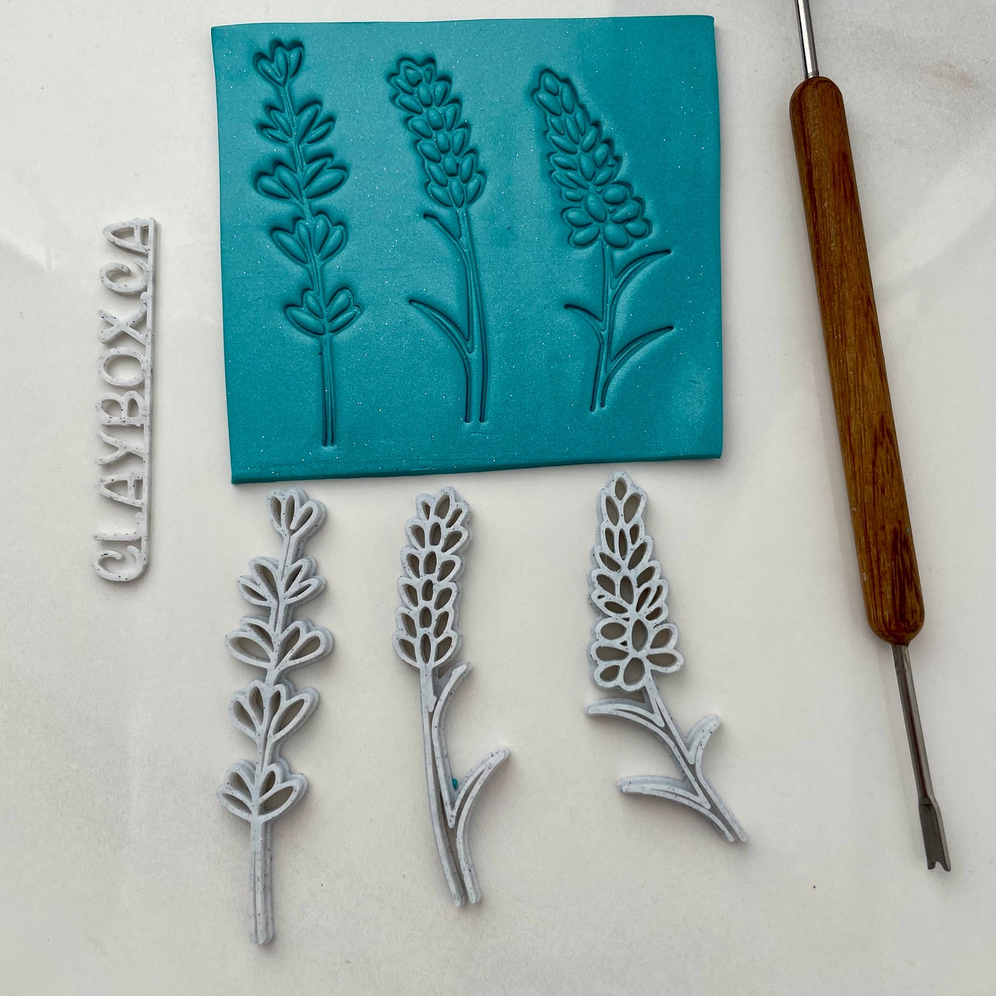 Chunky lavender stamps