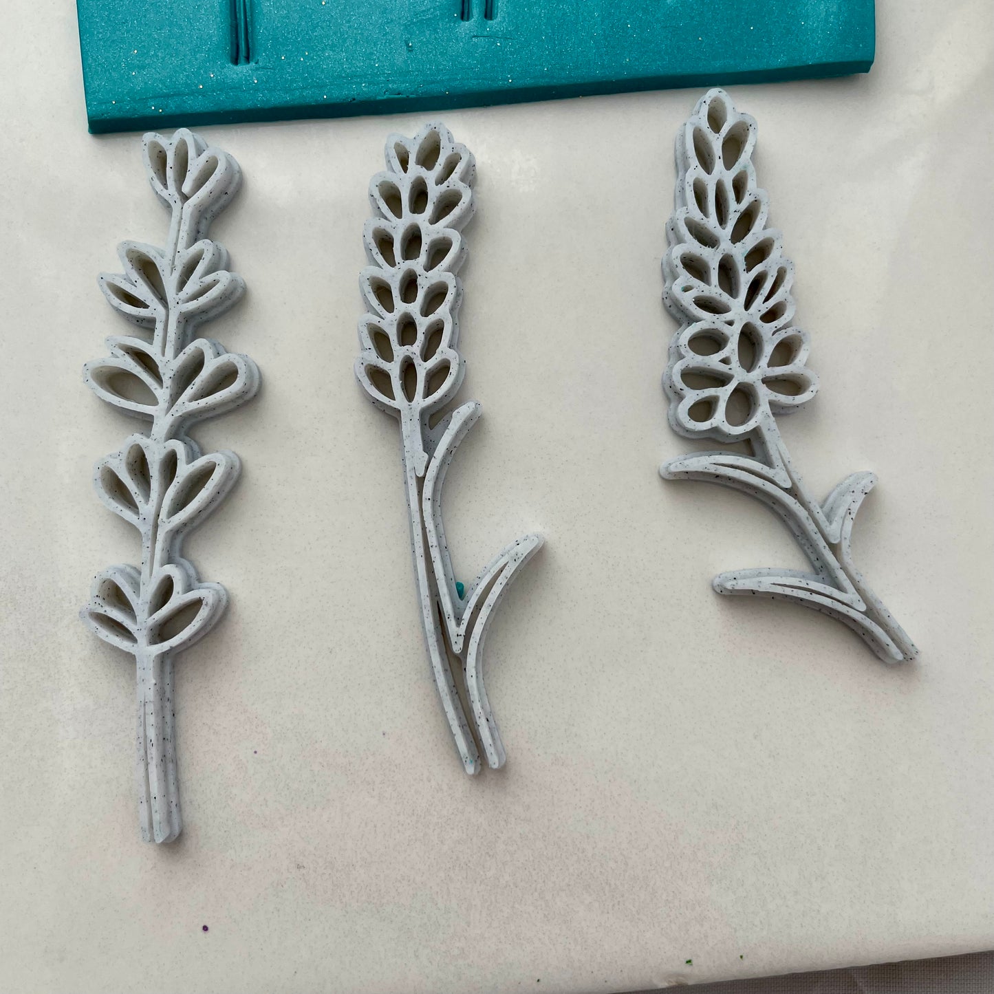 Chunky lavender stamps