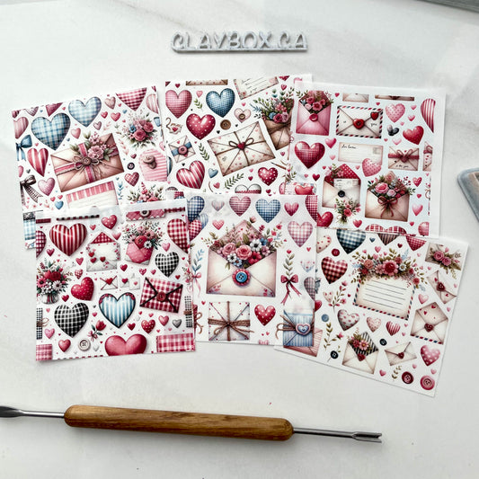 Image transfers - Vintage valentines