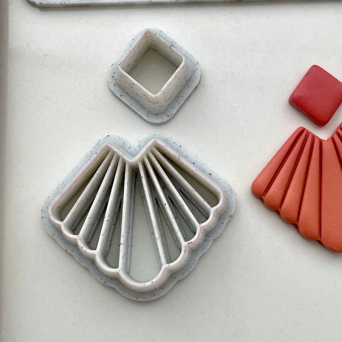 Scalloped square dangle cutter set - two pieces