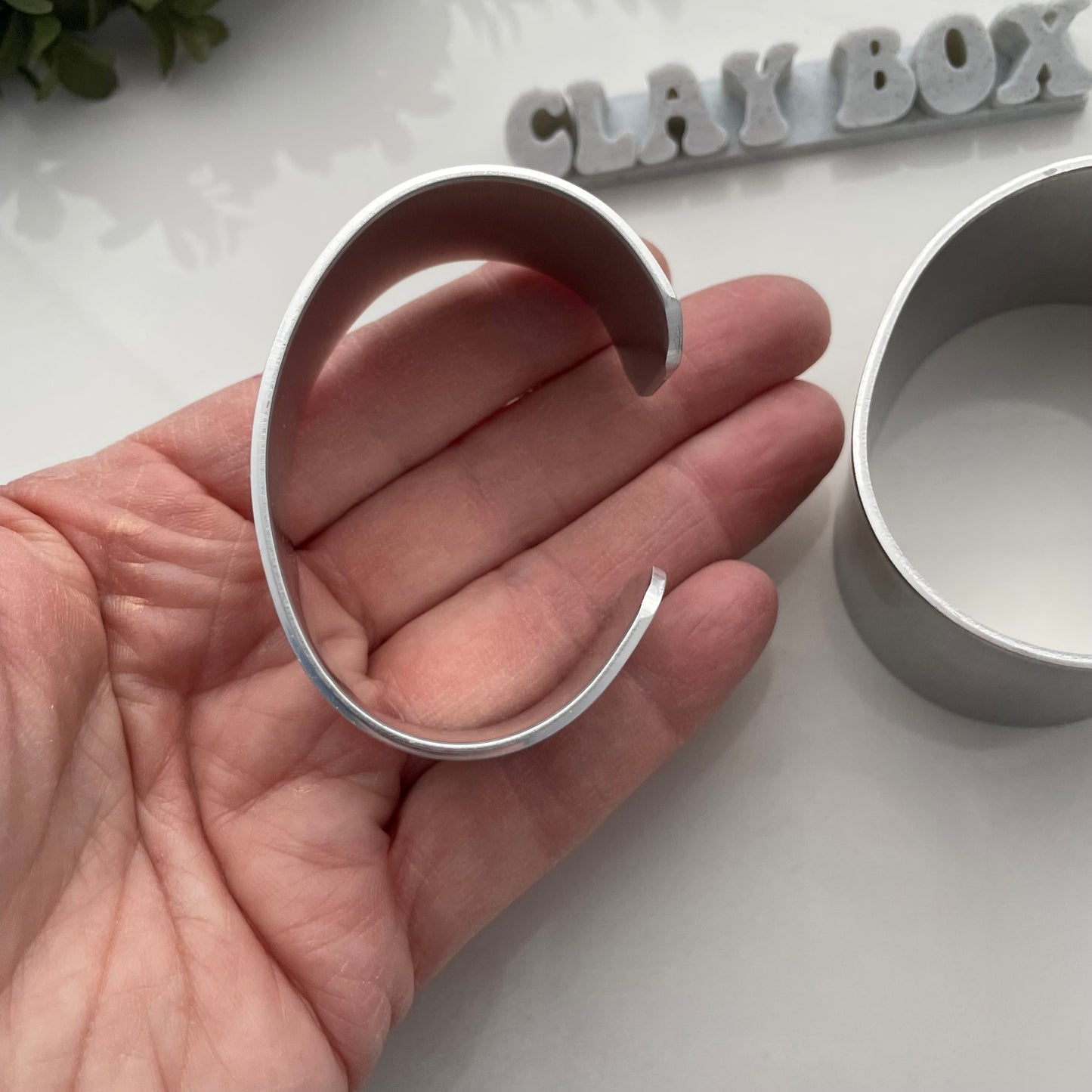 Metal cuff blank - for forming polymer clay bracelets