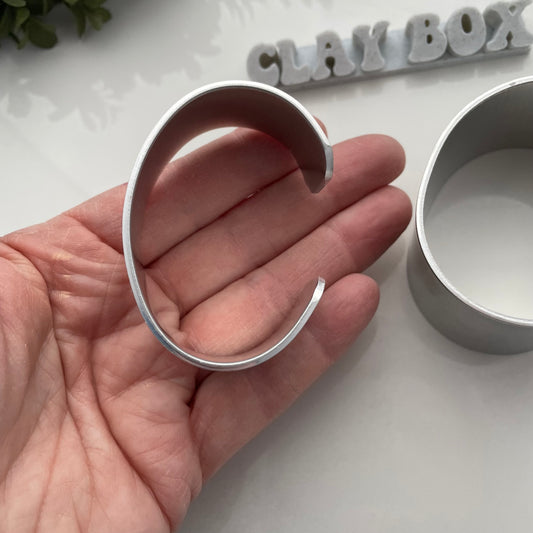 Metal cuff blank - for forming polymer clay bracelets