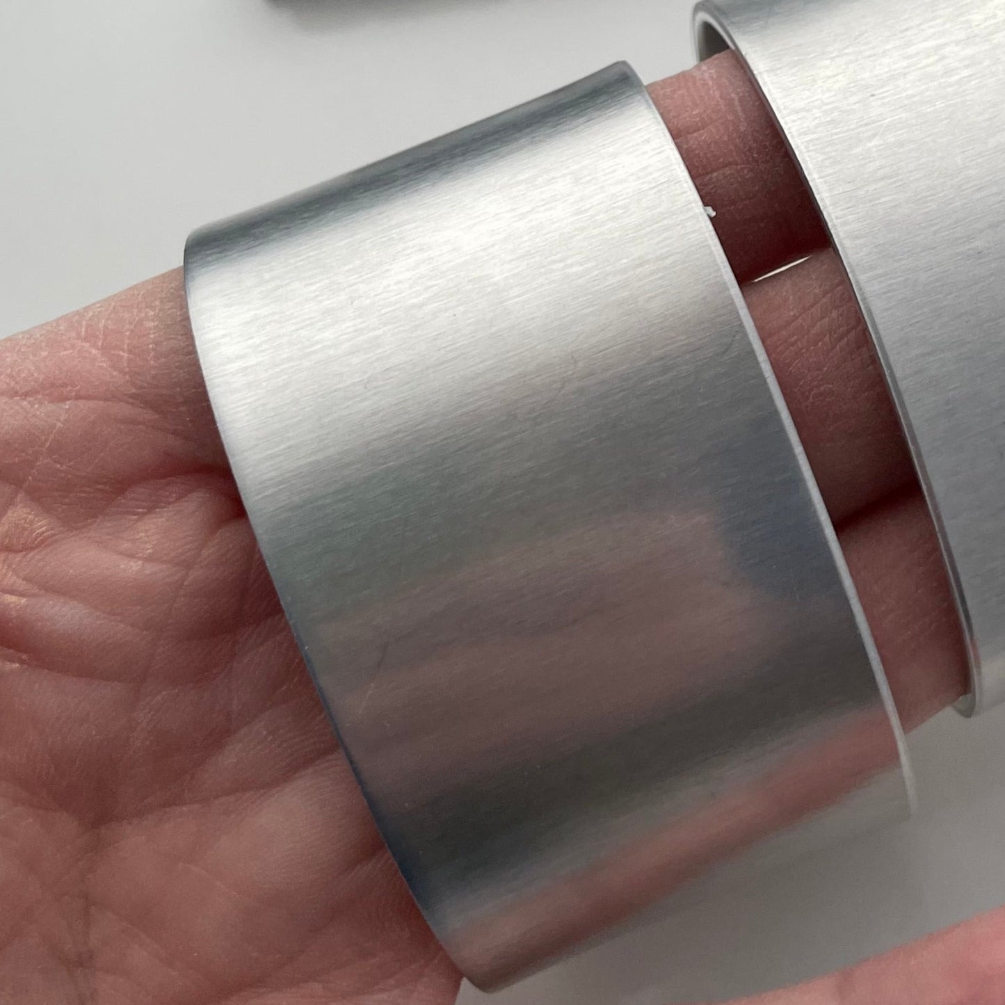 Metal cuff blank - for forming polymer clay bracelets